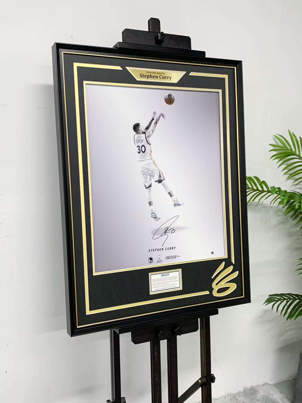Stephen Curry Poster with Personalized Custom Design Framed 000068