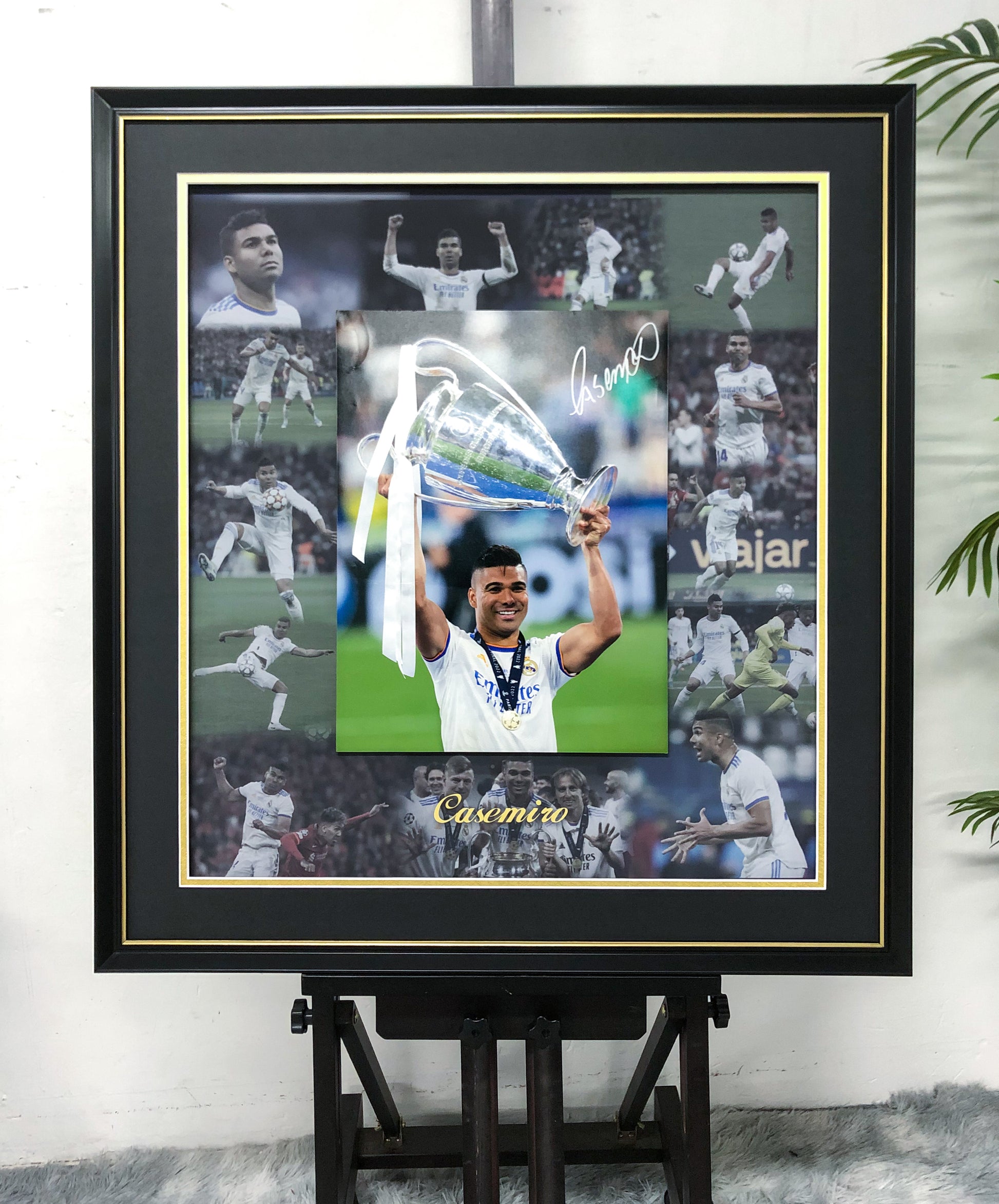 Real Madrid  Casemiro Poster with Personalized Custom Design Framed 000110