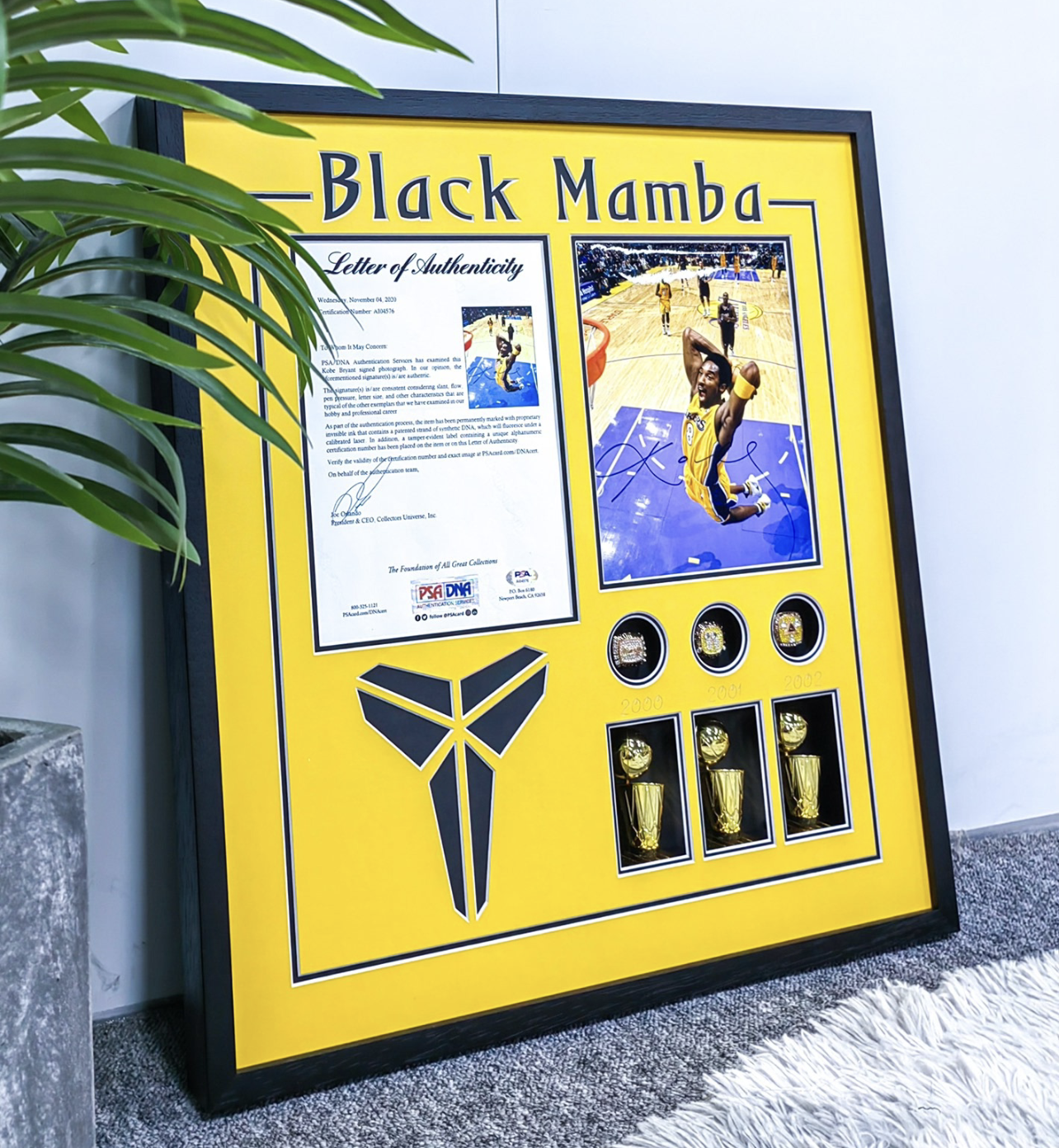 Kobe Bryant Poster with Personalized Custom Design Framed 000067