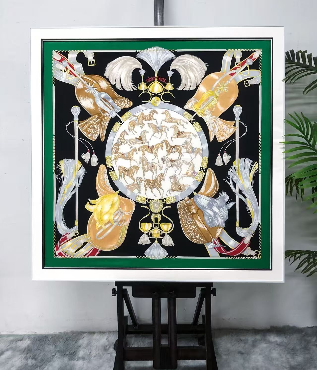 Hermès Scarf Custom Framing 000178