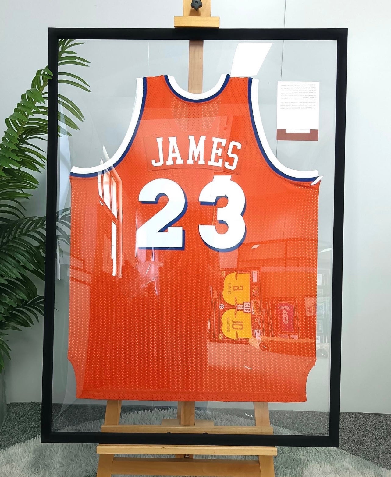 Cleveland Cavaliers LeBron James Autographed Jersey with Personalized Custom Design Framed 000045
