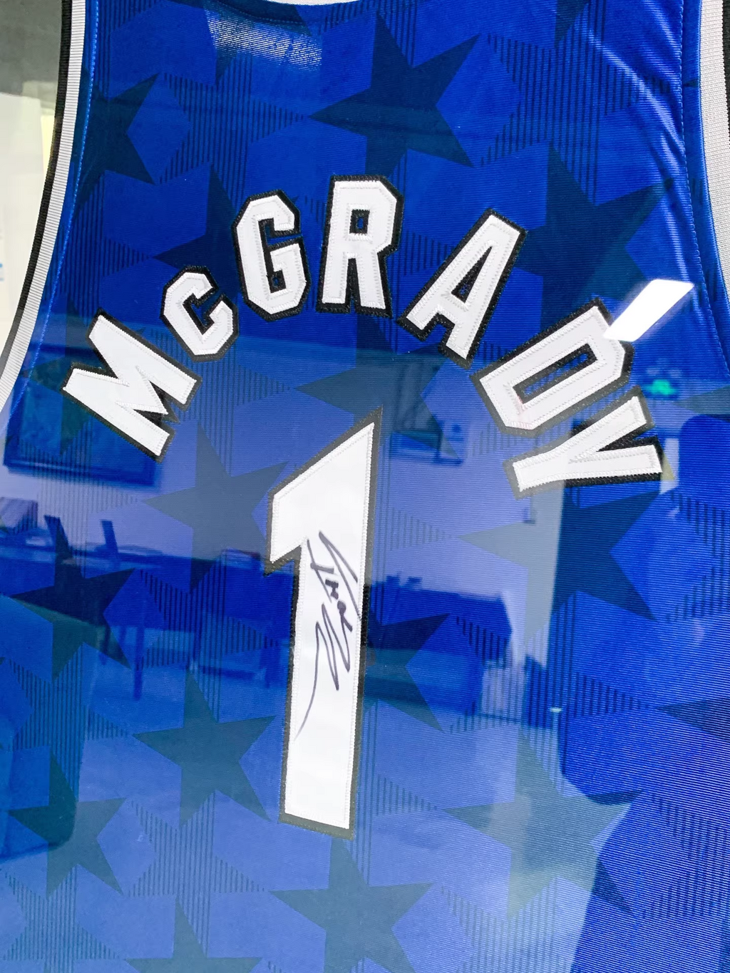 Orlando Magic Tracy McGrady Autographed Jersey with Personalized Custom Design Framed 00009