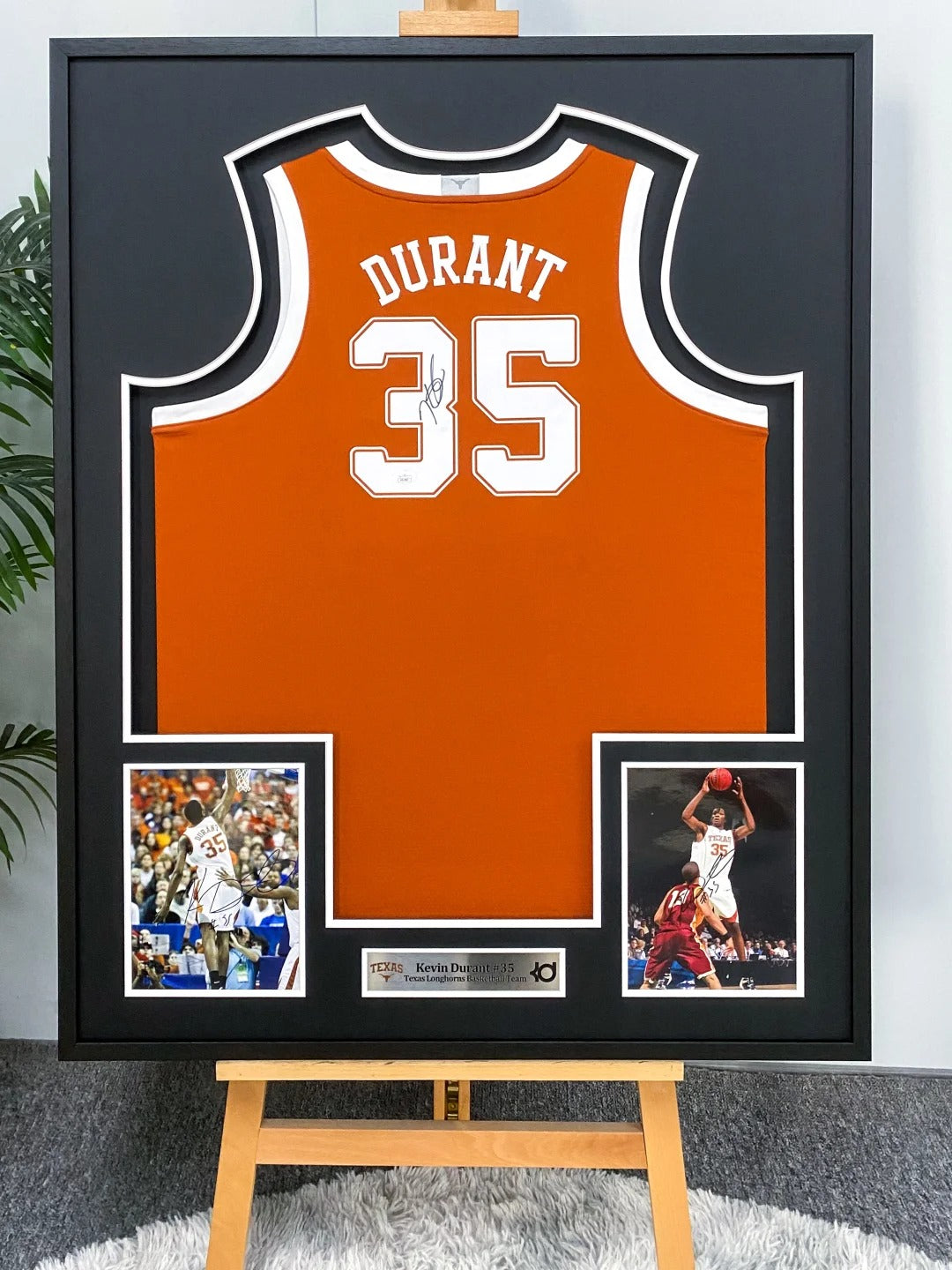 Phoenix Suns Kevin Durant Autographed Jersey with Personalized Custom Design Framed 00014