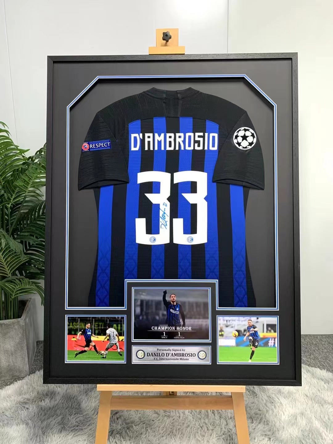 Danilo D'Ambrosio F.C. Internazionale Milano Jersey Framing 000011