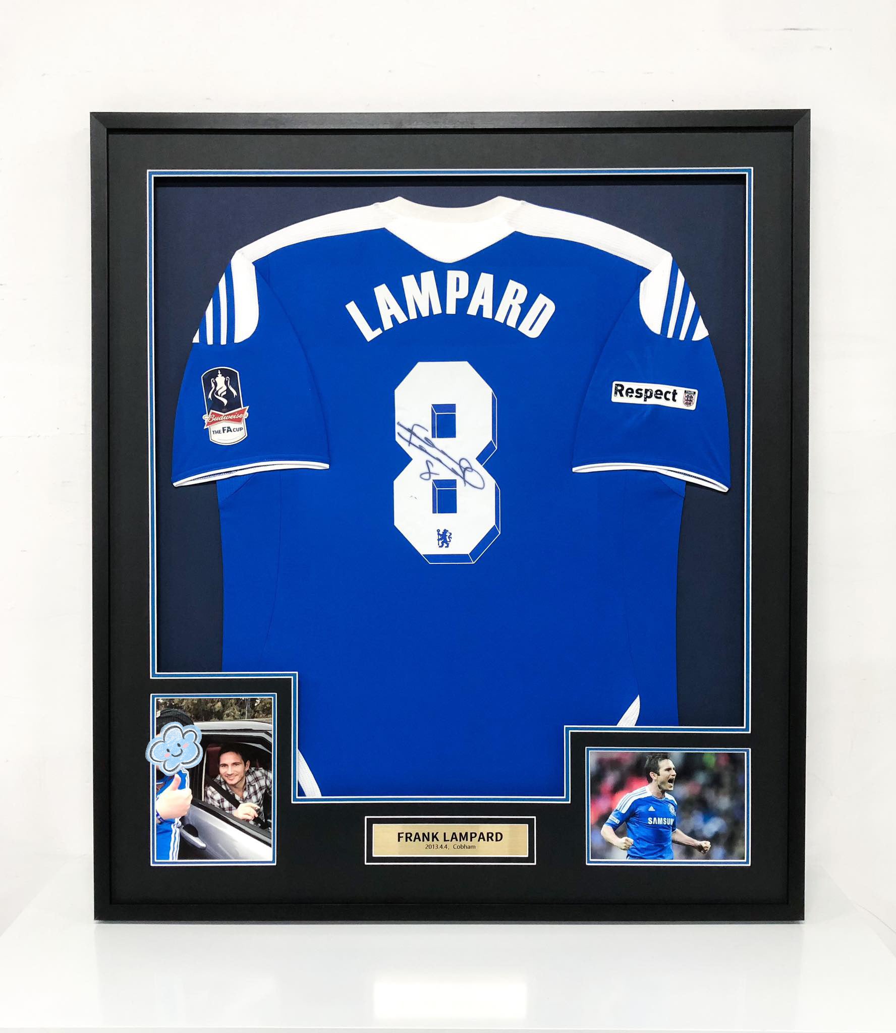 Chelsea FC 簽名球衣常規設計裱框00009