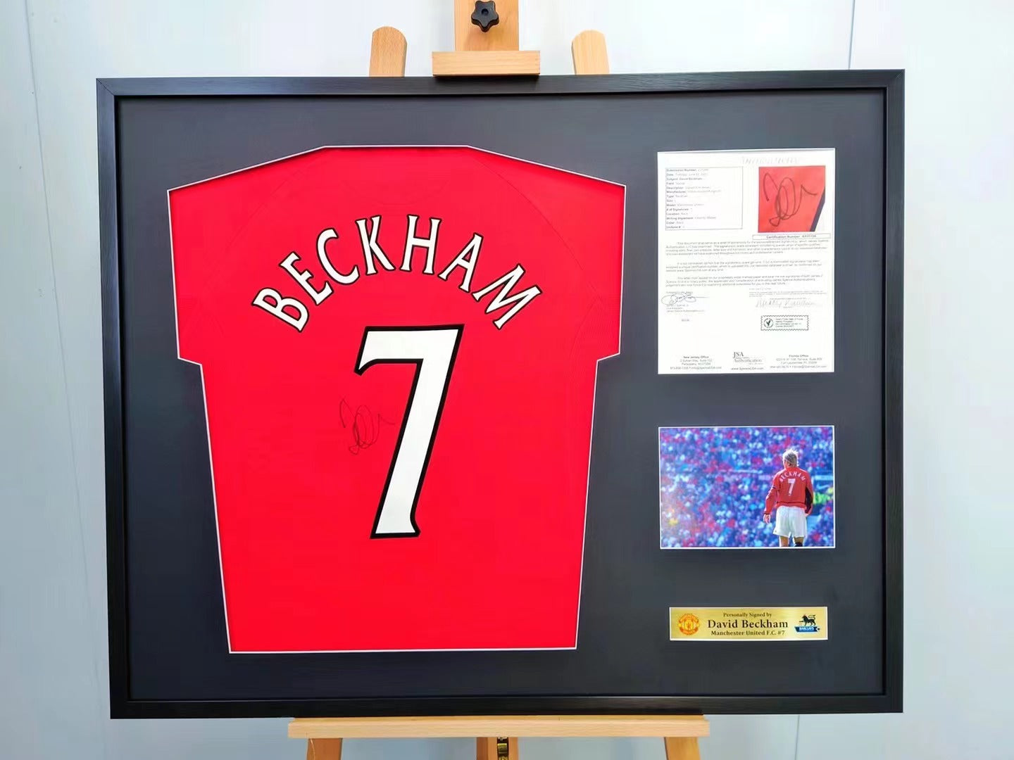 David Beckham Manchester United FC Jersey Framing  000089