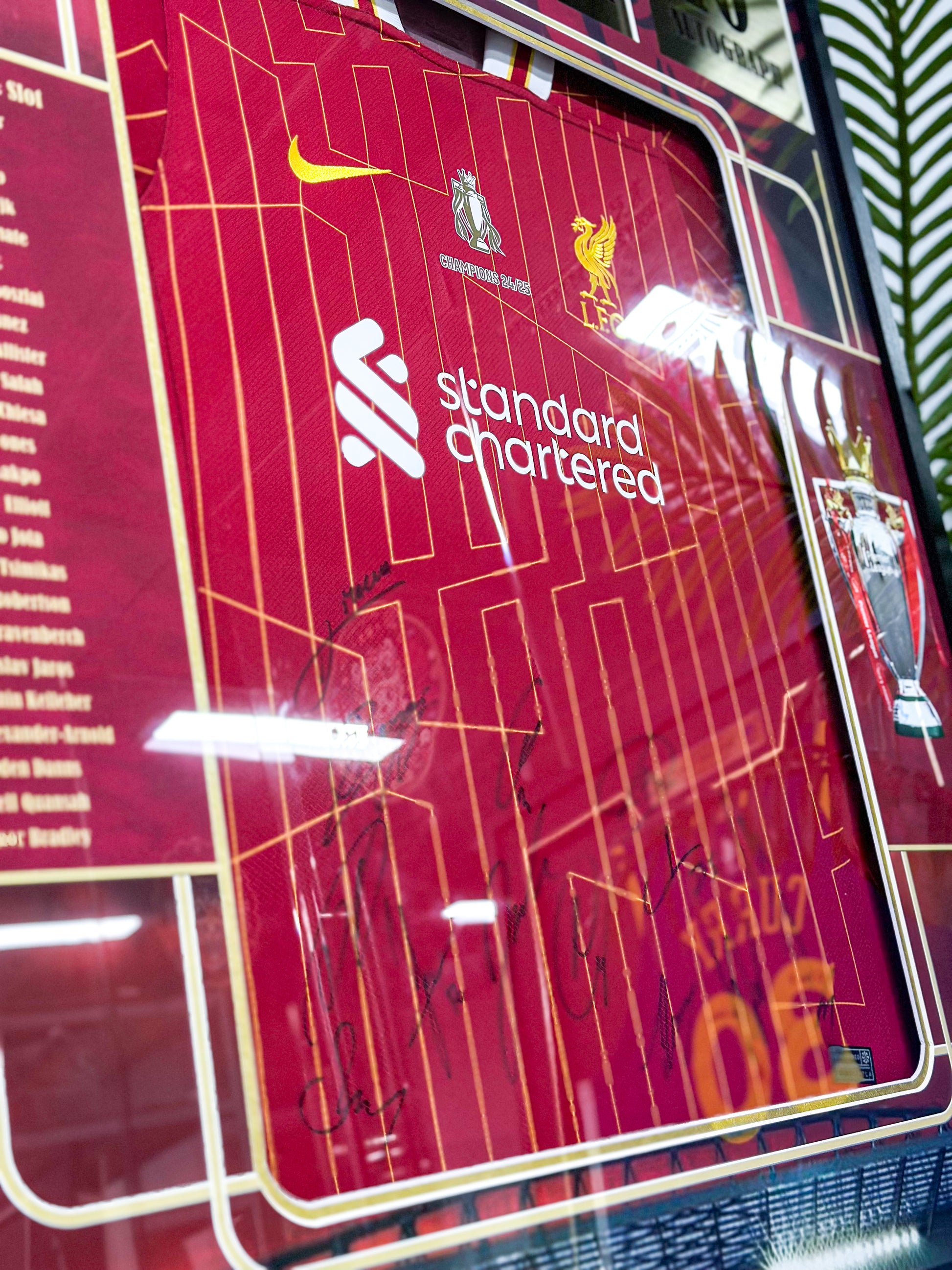 Liverpool FC Football Club Autographed Jersey with Standard Design Framed 000023