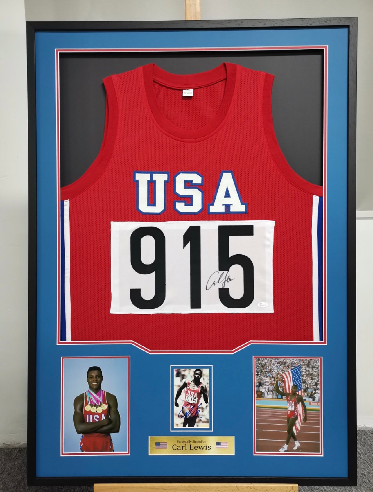 Carl Lewis Sentimental Item with Personalized Custom Design Framed 000109