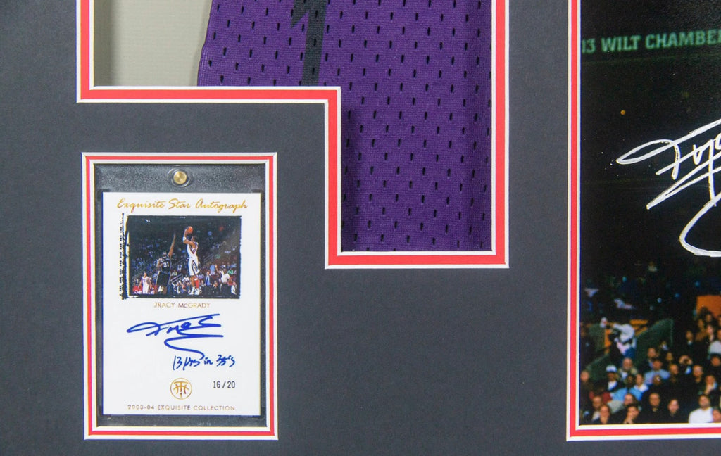 Toronto Raptors Tracy McGrady Autographed Jersey with Personalized Custom Design Framed 000016