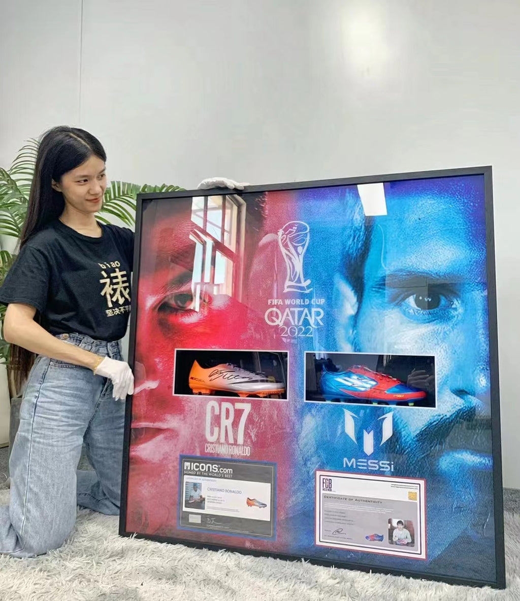 Lionel Messi  Cristiano Ronaldo  Sneakers with Personalized Personalized sneaker signature 000215