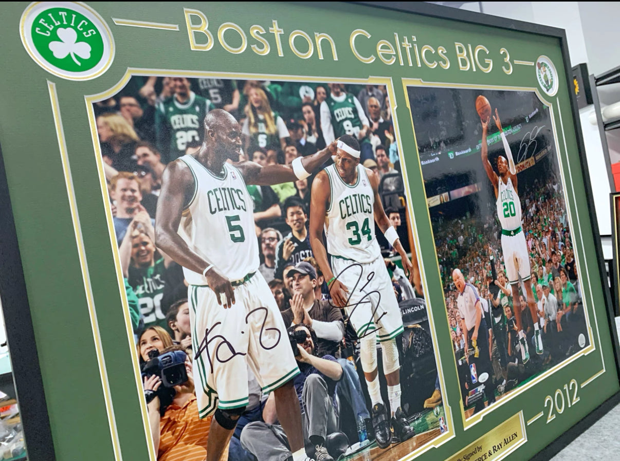 Boston Celtics Kevin Garnett Poster with Personalized Custom Design Framed00004