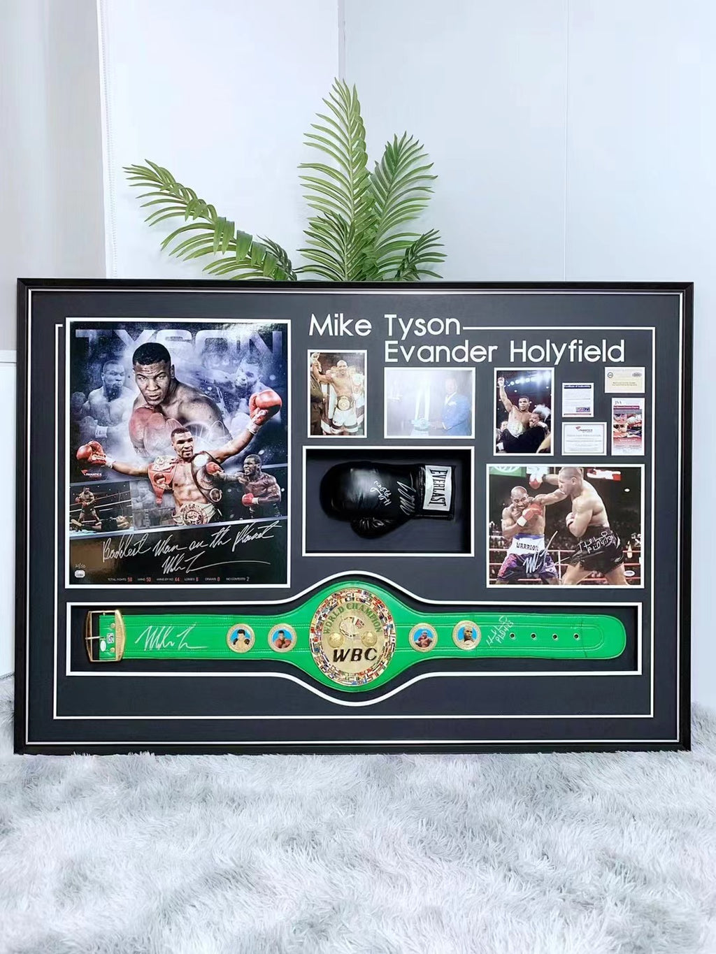 Tyson's Golden Belt Personalized Custom Design Framed 000217
