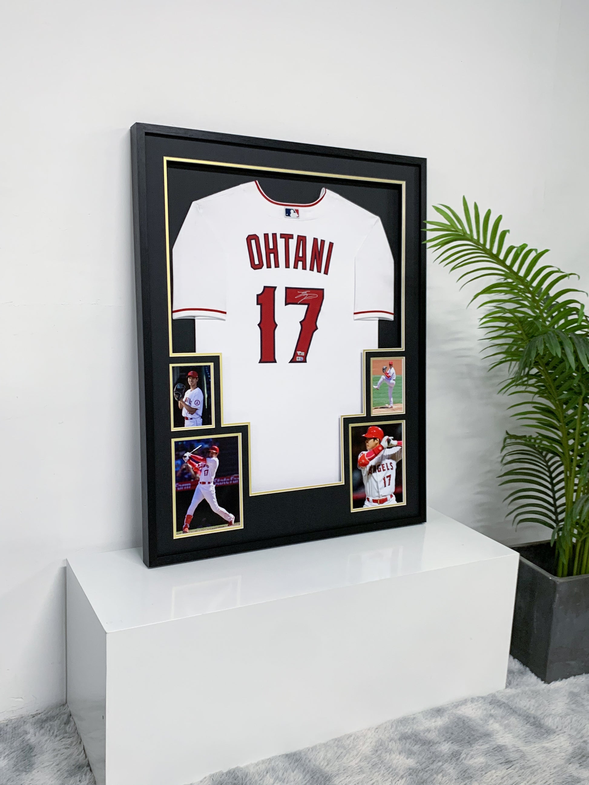 Los Angeles Angels Shohei Ohtani Autographed Jersey with Personalized Custom Design Framed 000003