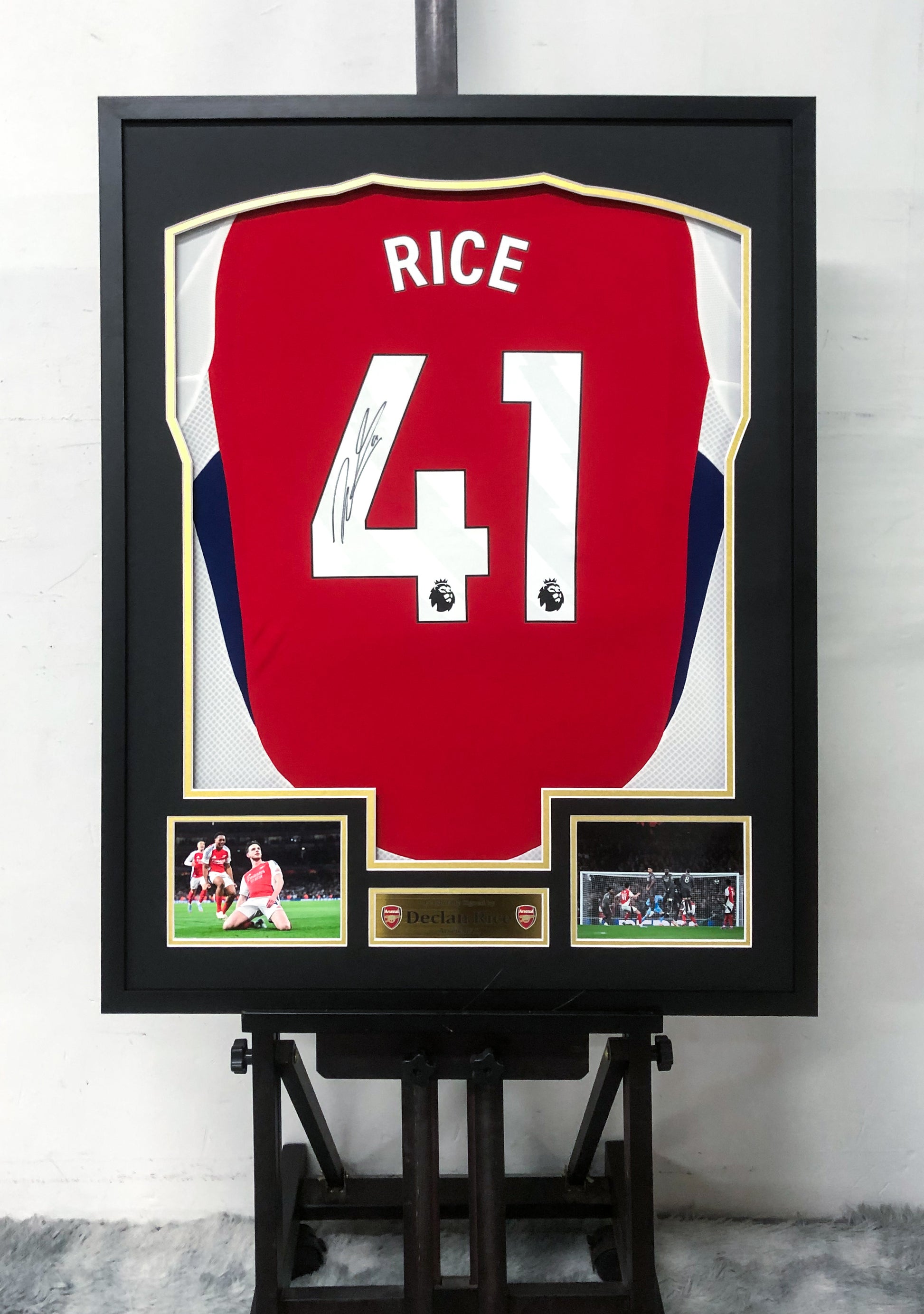 Declan Rice Arsenal FC Jersey Framing  00045
