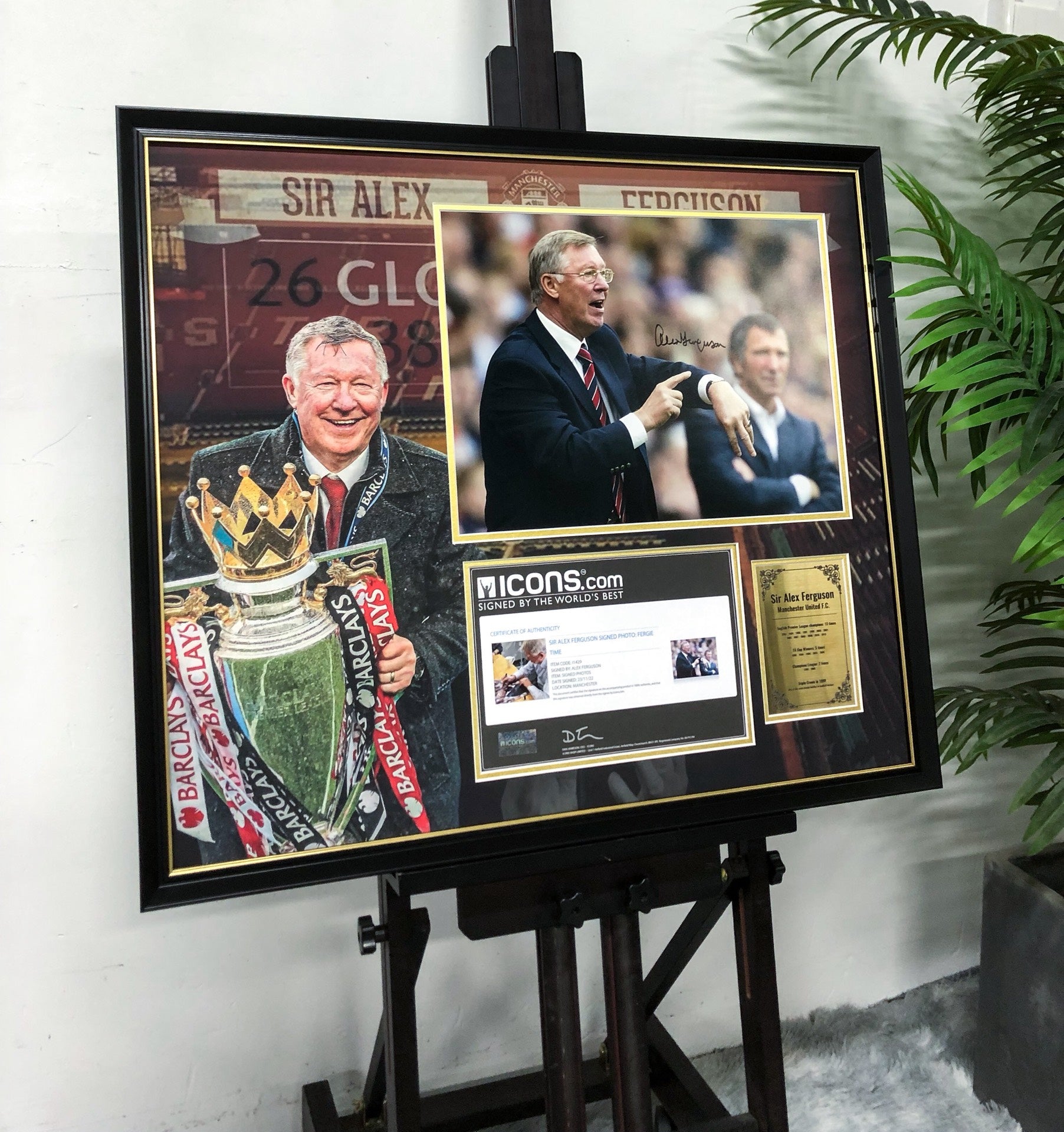 Manchester United Ferguson Poster with Personalized Custom Design Framed 000080