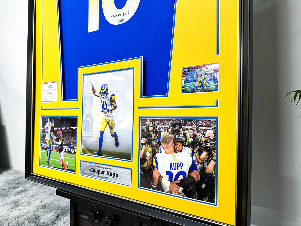 NFL Los Angeles Rams Cooper Kupp Signed Jersey Personalized Framed Display 000061