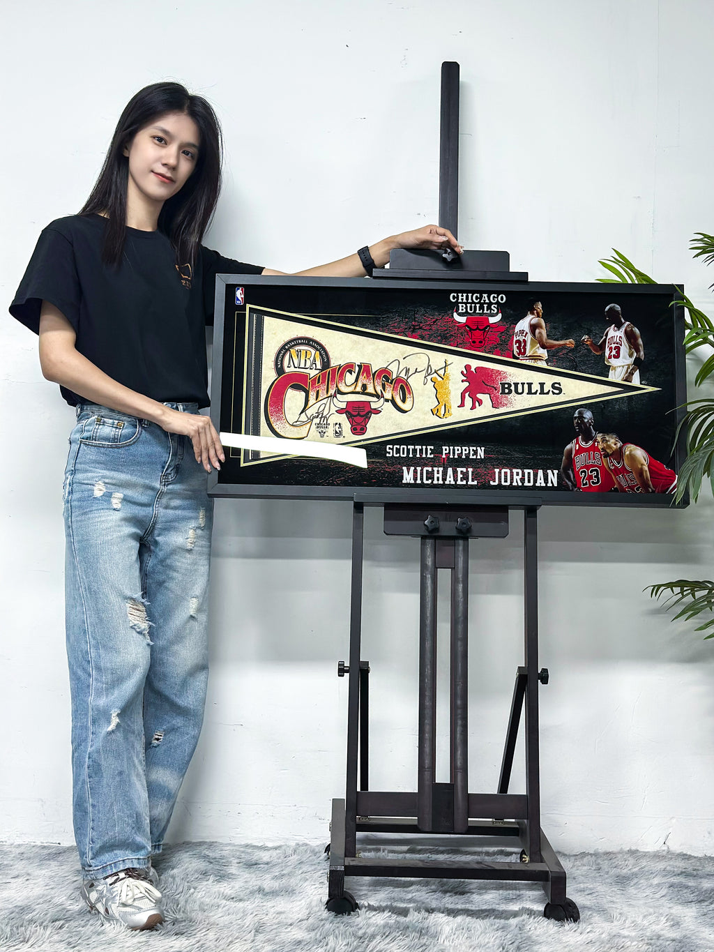 Chicago Bulls Michael Jordan Item with Personalized Custom Design Framed 00083