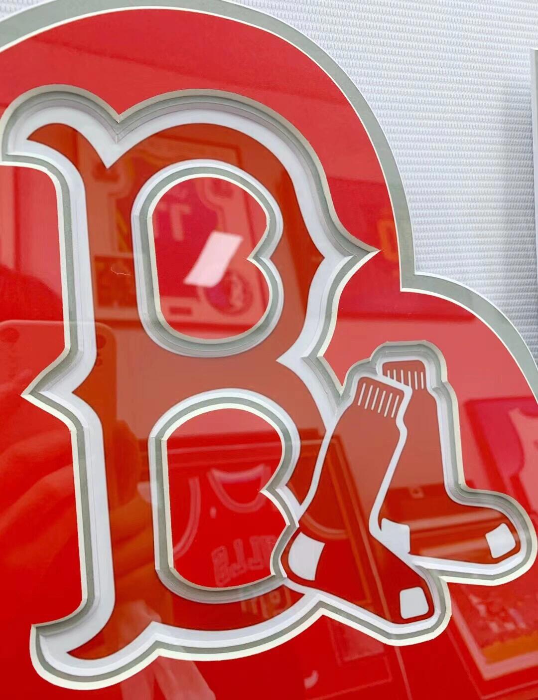 Boston Red Sox Autographed Jersey with Personalized Custom Design Framed 00013