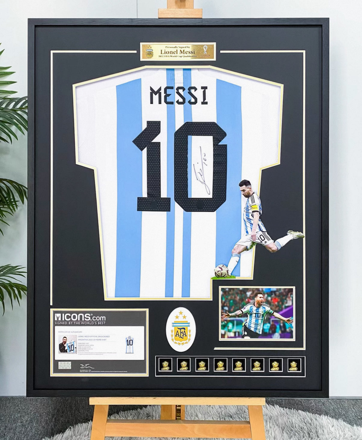 Argentina Autographed Jersey with Personalized Custom Design Framed 000062