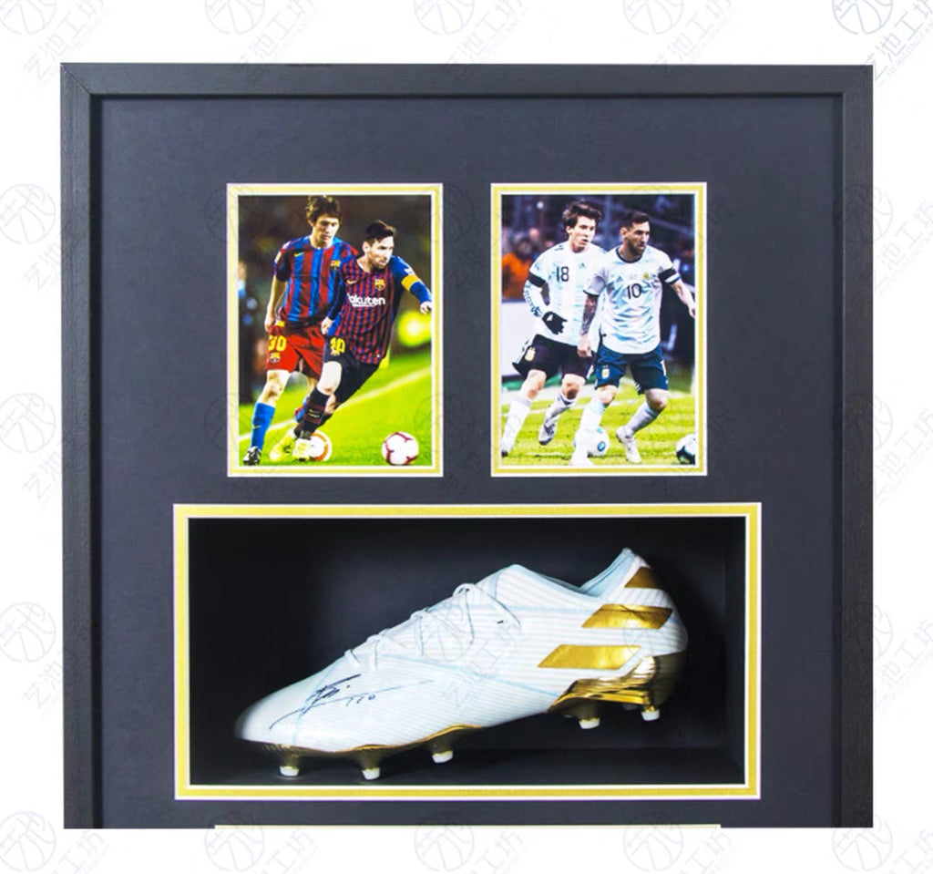 Lionel Messi Sneakers with Personalized Custom Design Framed 000010