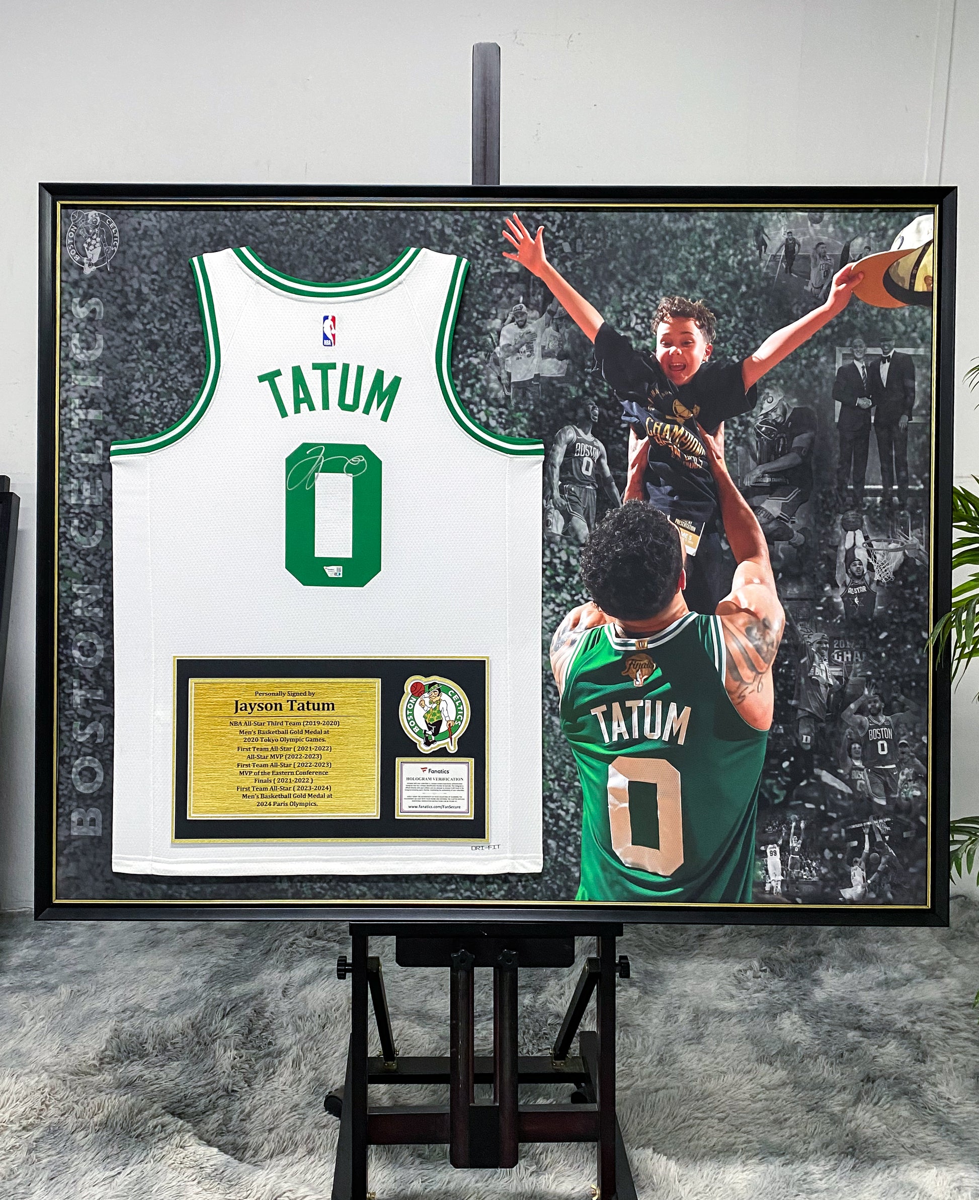 Jayson Tatum Boston Celtics Jersey Framing 00062
