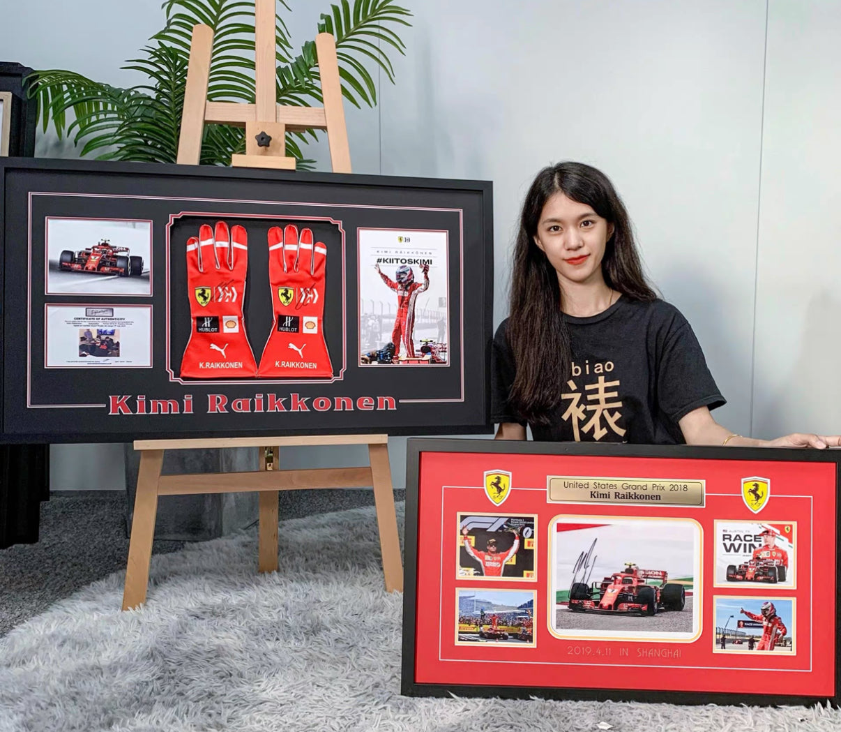 KIMI Gloves Sentimental Item with Personalized Custom Design Framed 000018