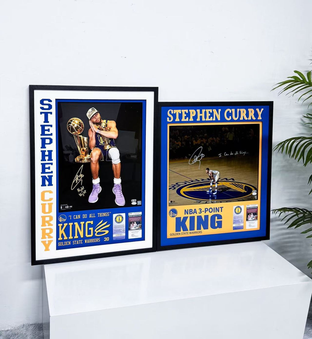 Stephen Curry Poster with Personalized Custom Design Framed 000046