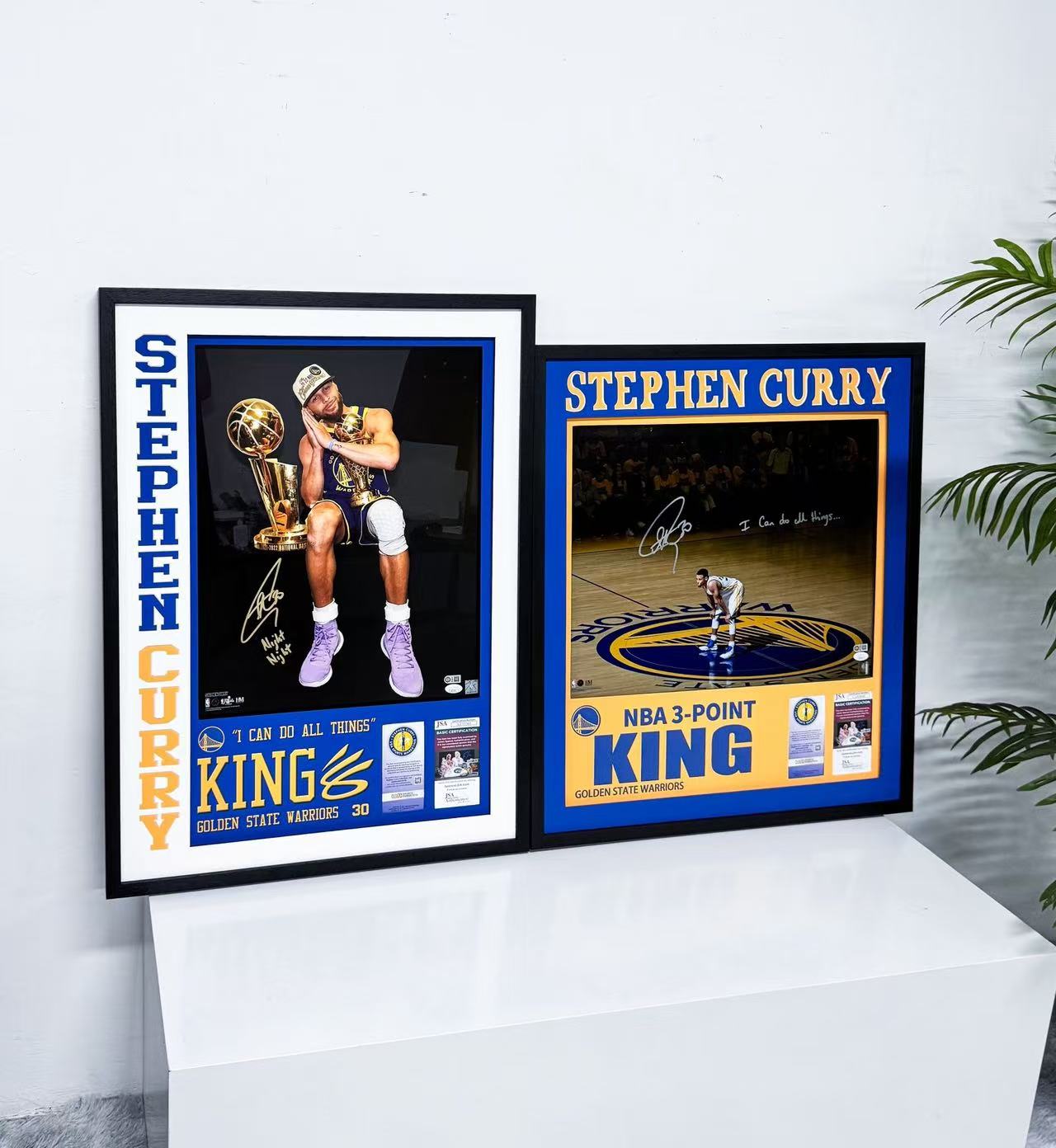 Stephen Curry Poster with Personalized Custom Design Framed 000046