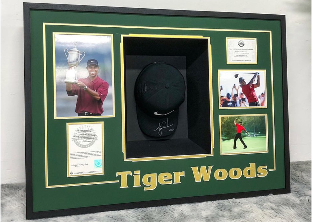 TigerWoods hat Sentimental Item with Personalized Custom Design Framed 000035