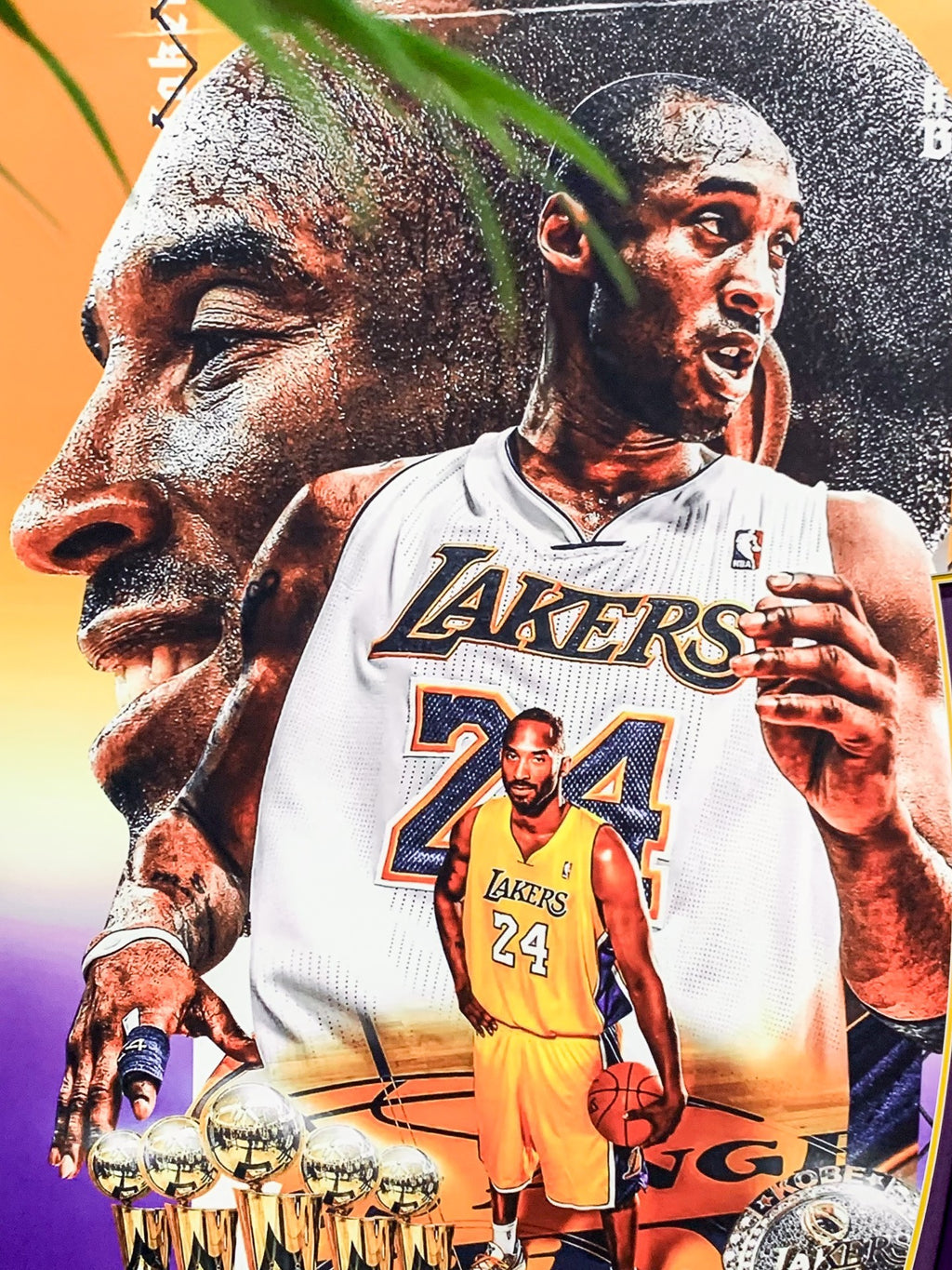 Los Angeles Lakers Kobe Bryant Autographed Jersey with Personalized Custom Design Framed 000083