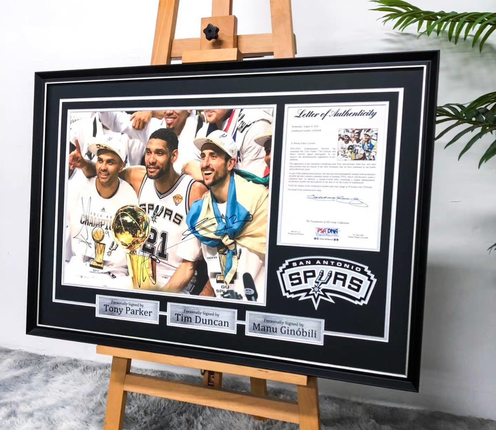 San Antonio SpursManu Ginóbili Poster with Personalized Custom Design Framed00002