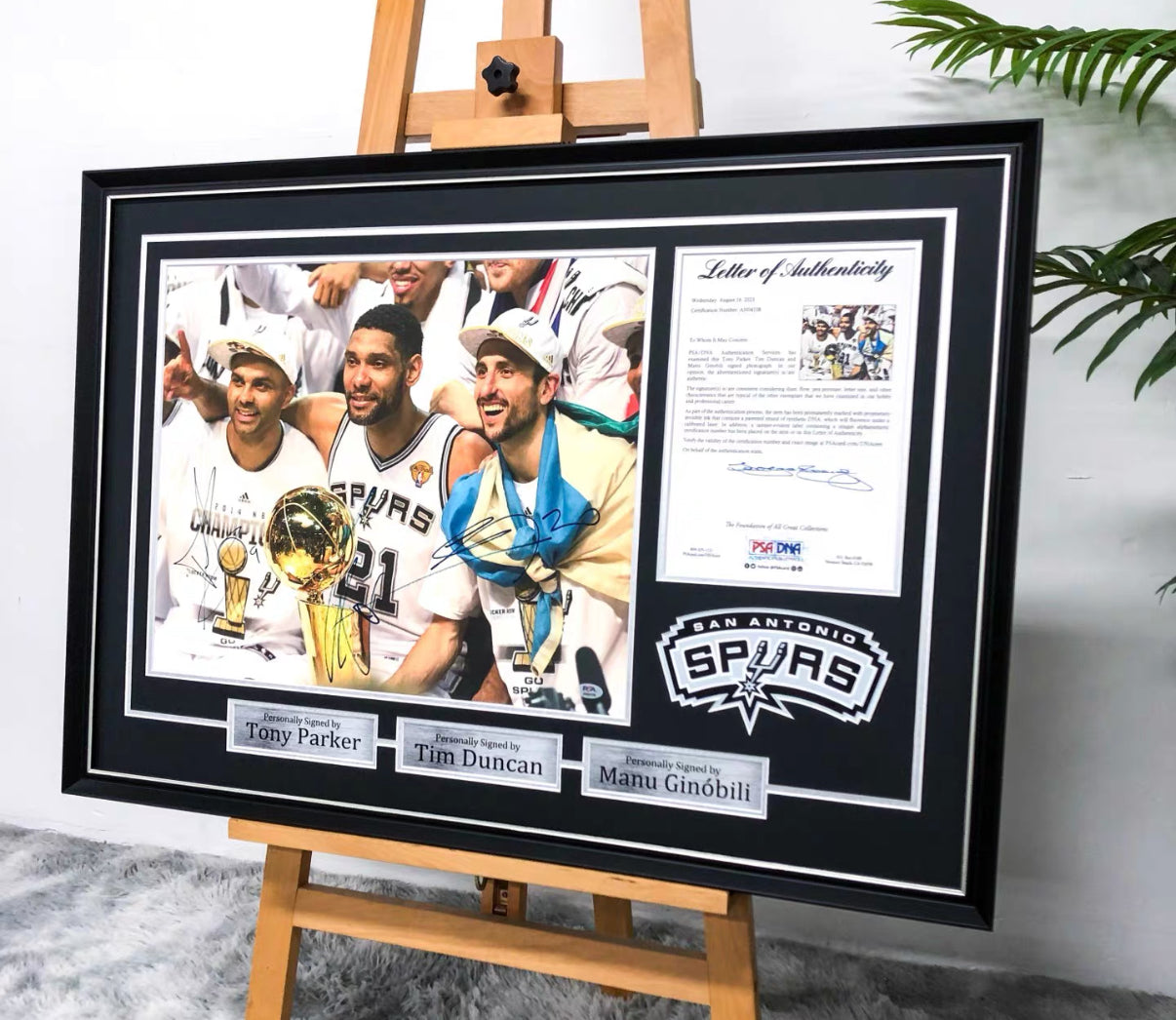 San Antonio SpursManu Ginóbili Poster with Personalized Custom Design Framed00002