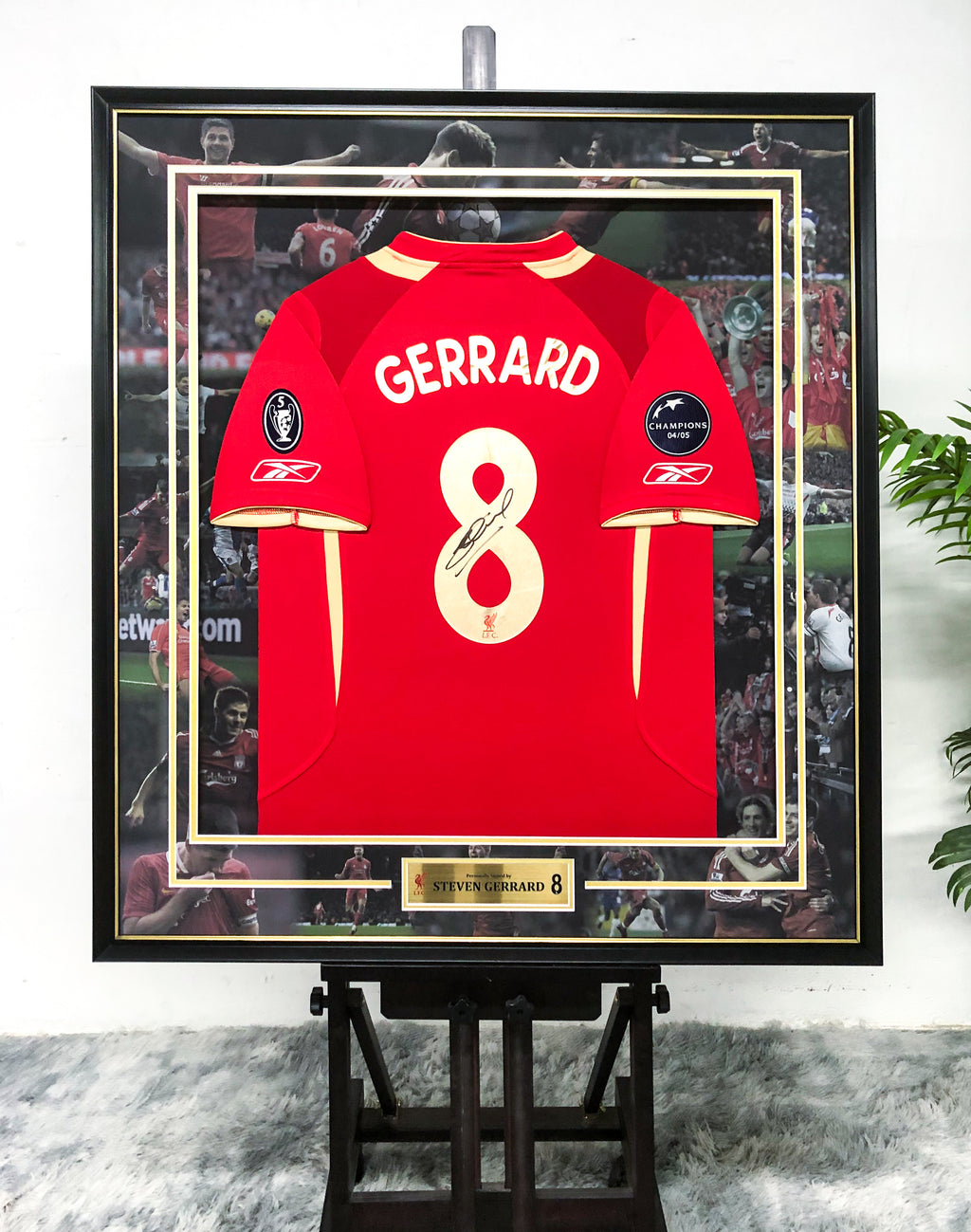 Steven Gerrard Liverpool FC Jersey Framing  00056