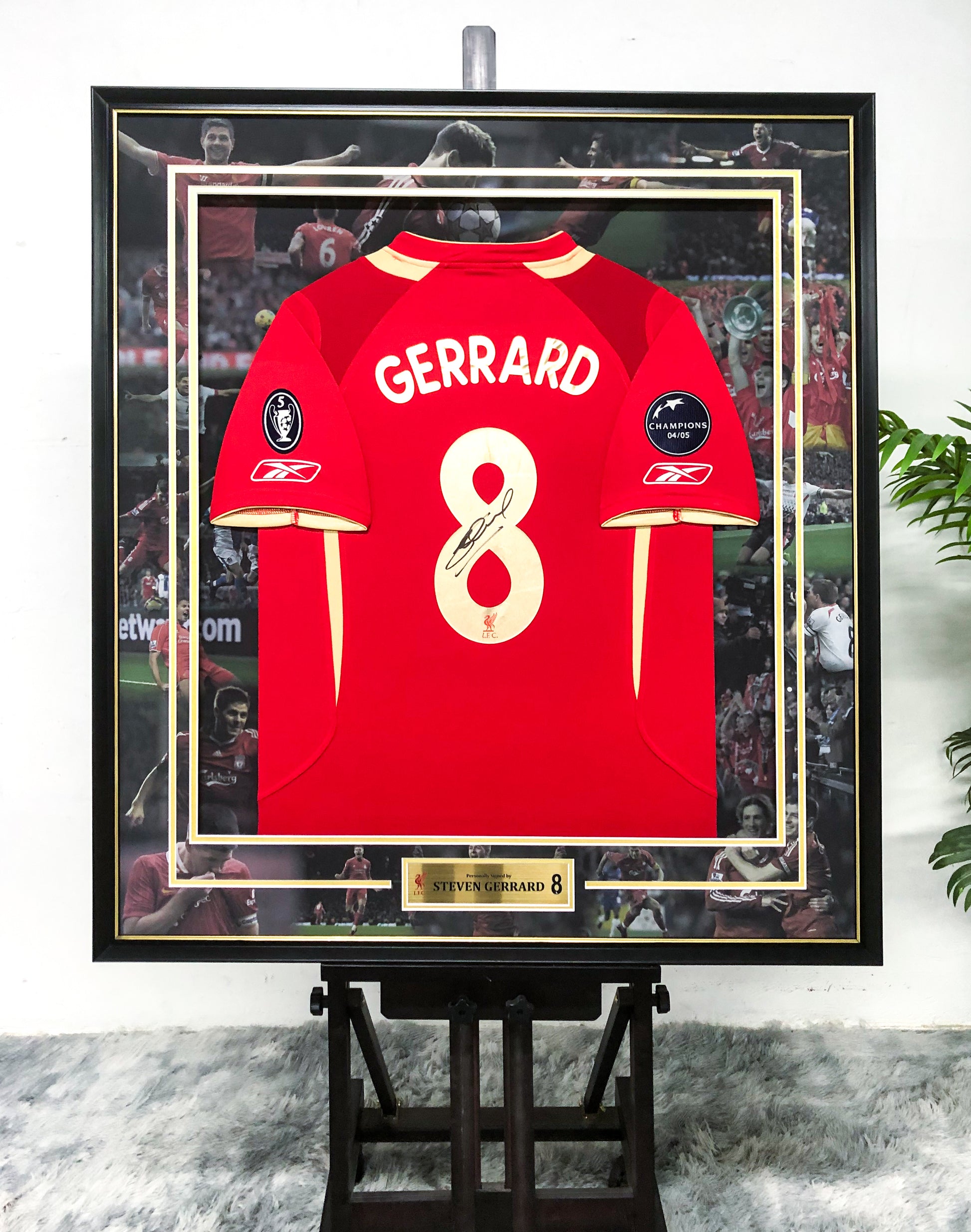 Steven Gerrard Liverpool FC Jersey Framing  00056