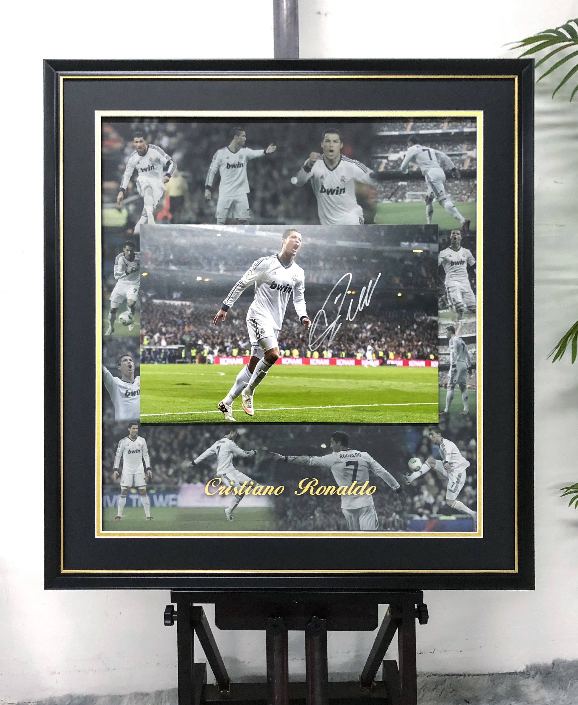 Real Madrid  Cristiano Ronaldo Poster with Personalized Custom Design Framed 000111