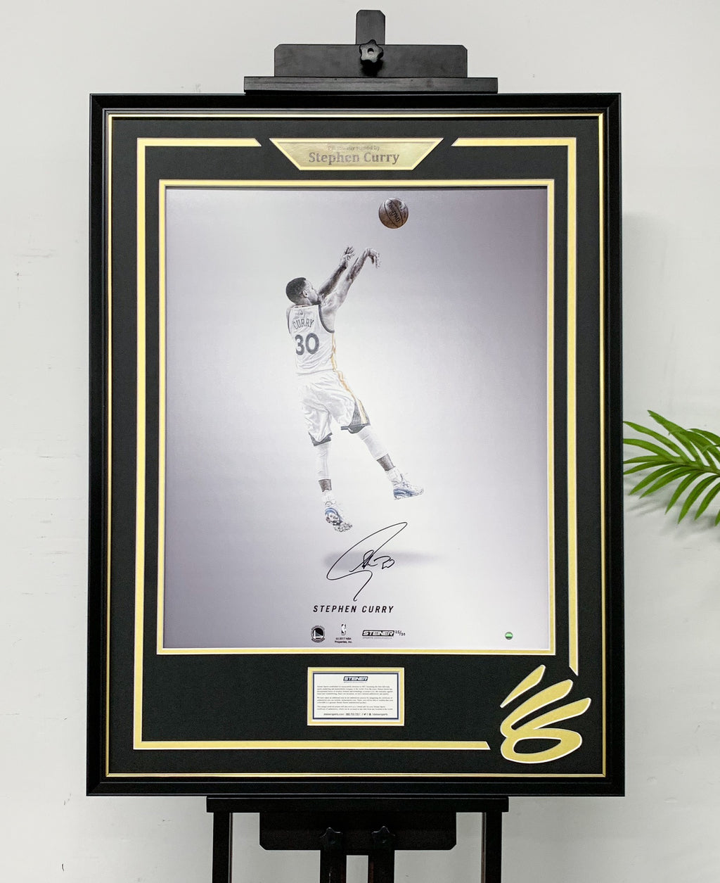 Stephen Curry Poster with Personalized Custom Design Framed 000068