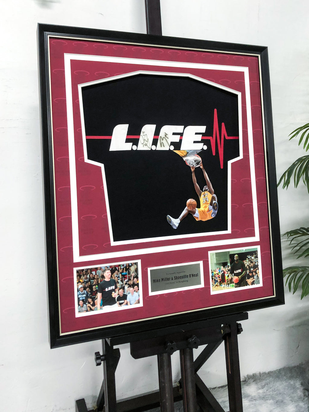 Shaquille O'Neal Custom Basketball Jersey Framing 00017