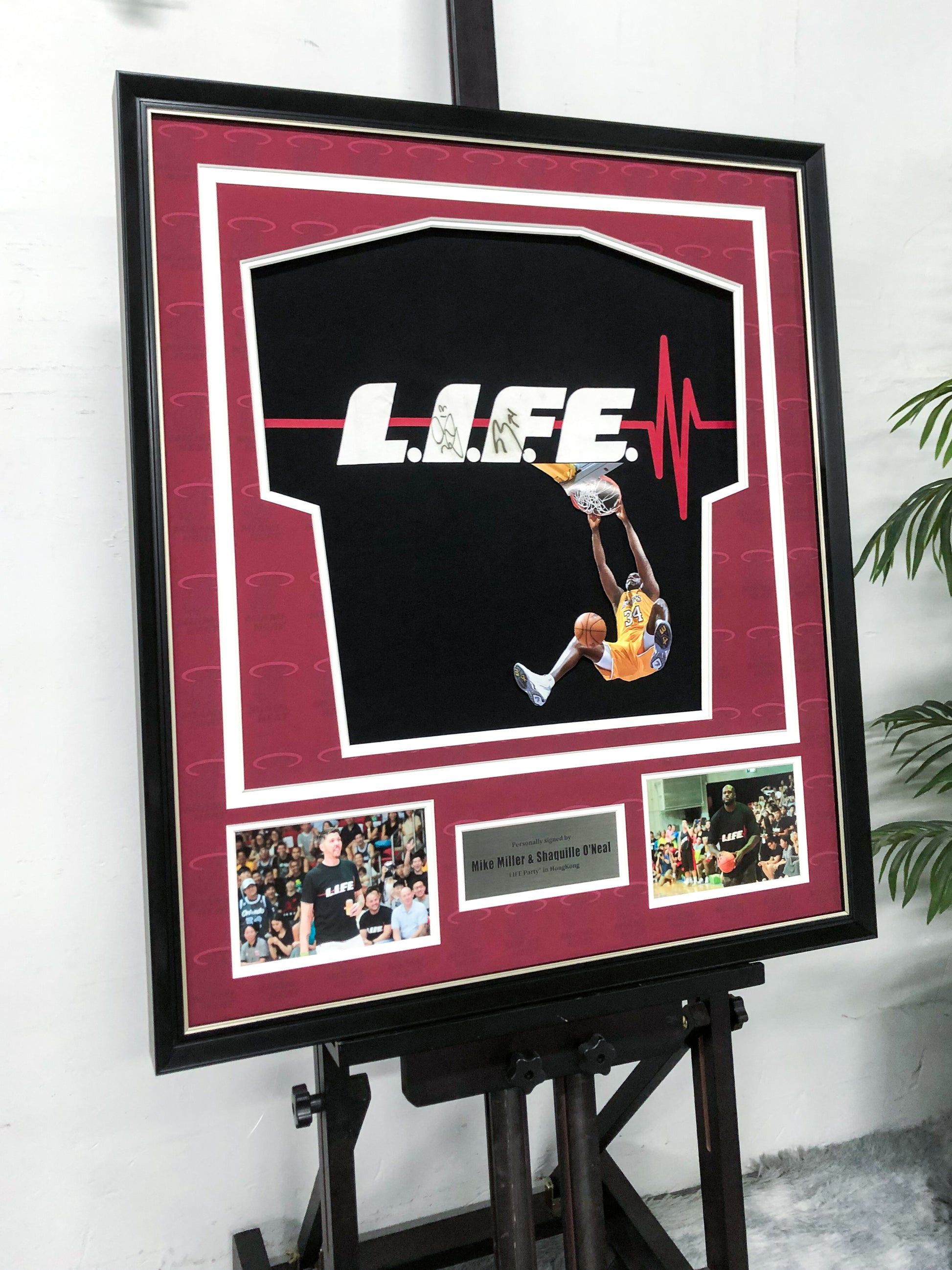 Shaquille O'Neal Custom Basketball Jersey Framing 00017