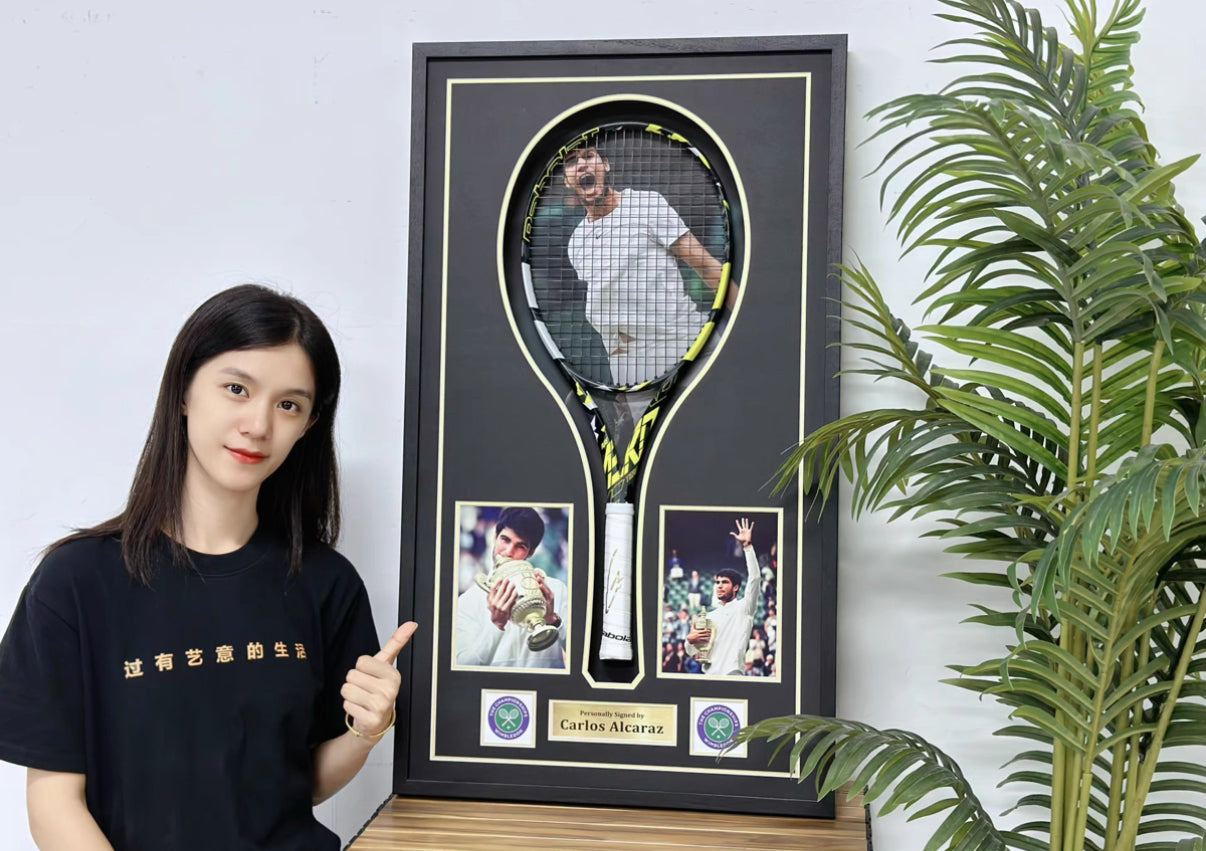 Carlos Tennis racket Sentimental Item with Personalized Custom Design Framed00005