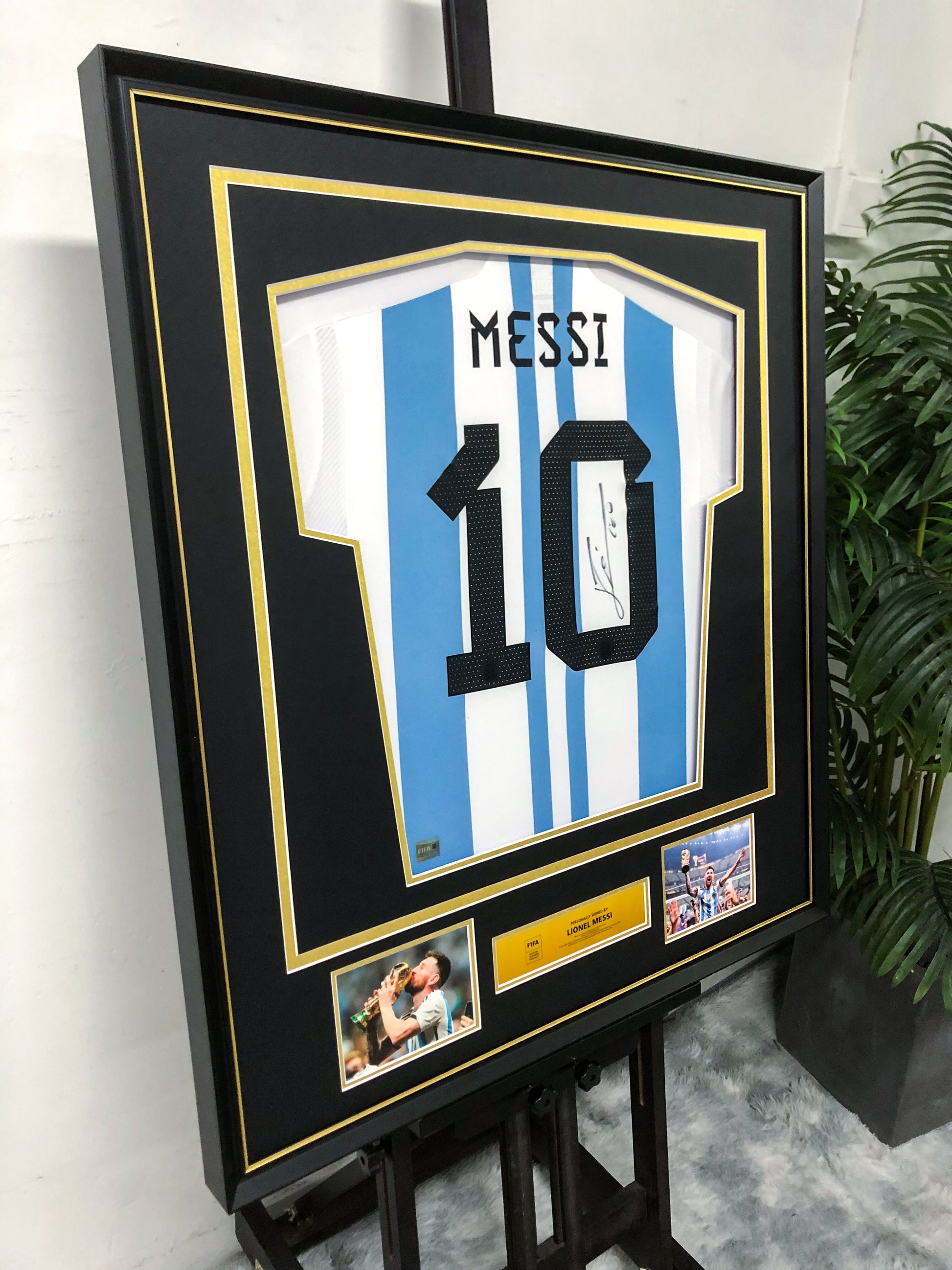 Argentina Autographed Jersey with Personalized Custom Design Framed 000063