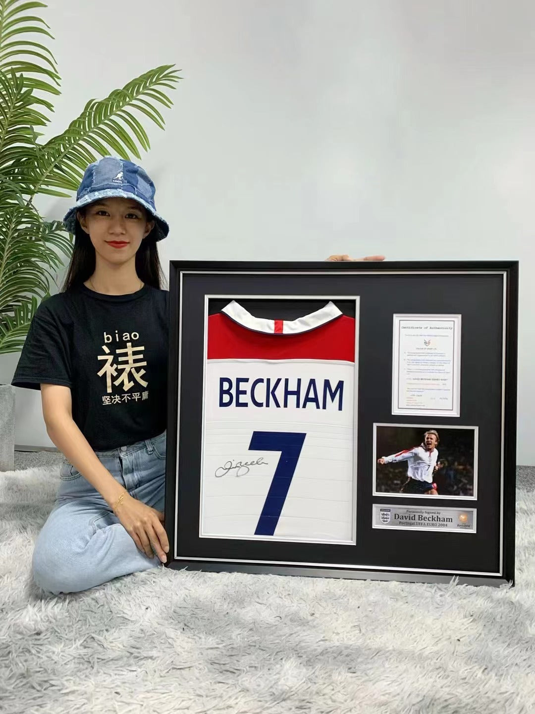 David Robert Joseph Beckham England Jersey Framing 000088