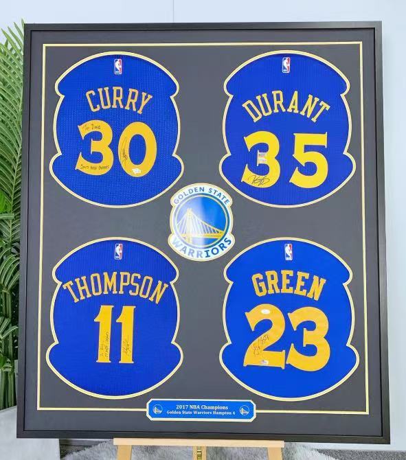 Golden State Warriors player combination Warriors Autographed Jersey with Personalized Custom Design Framed 000015