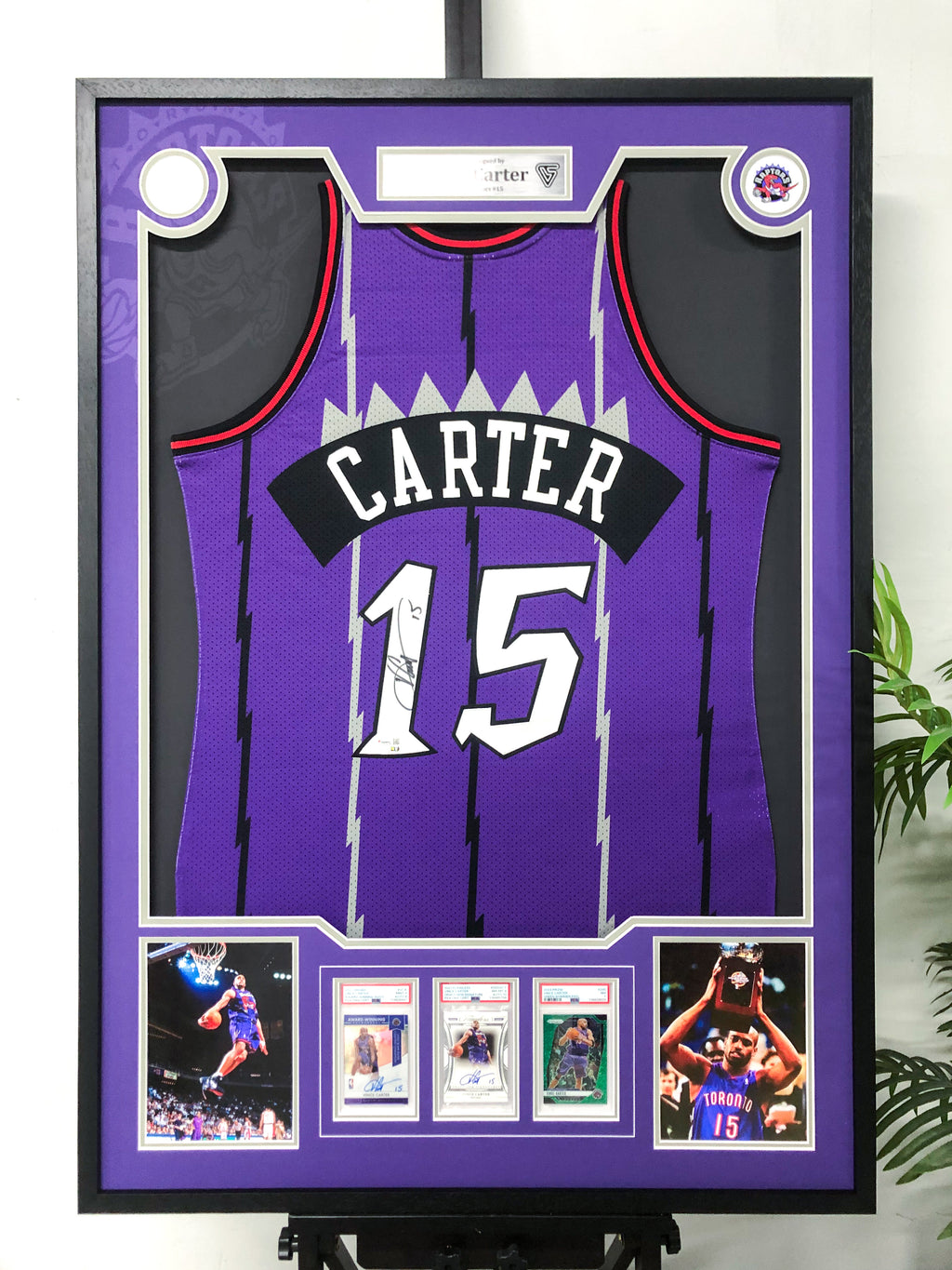 Vince Carter Toronto Raptors Jersey Framing  00010