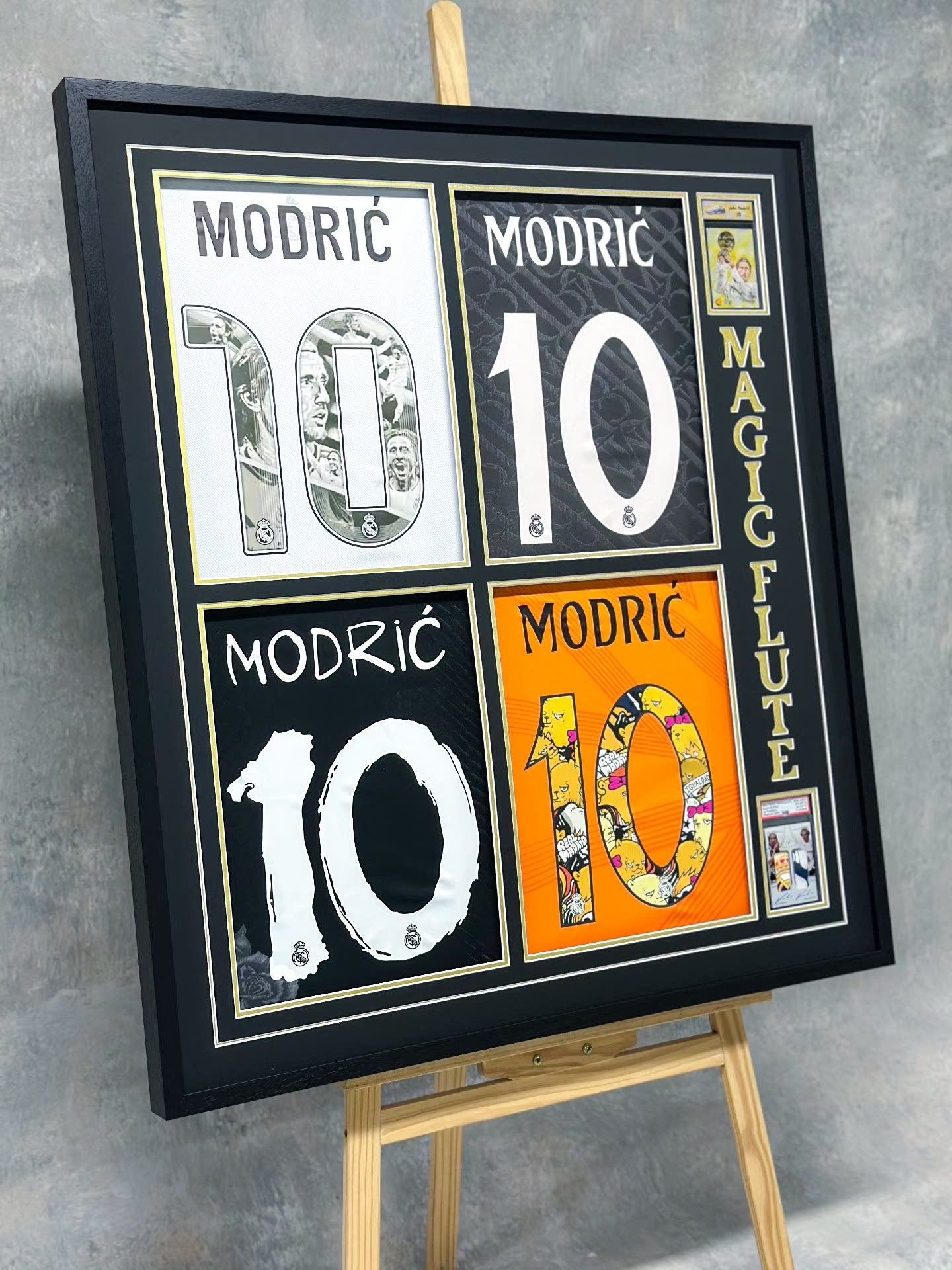 Real Madrid CF Luka Modrić Autographed Jersey with Personalized Custom Design Framed 000071