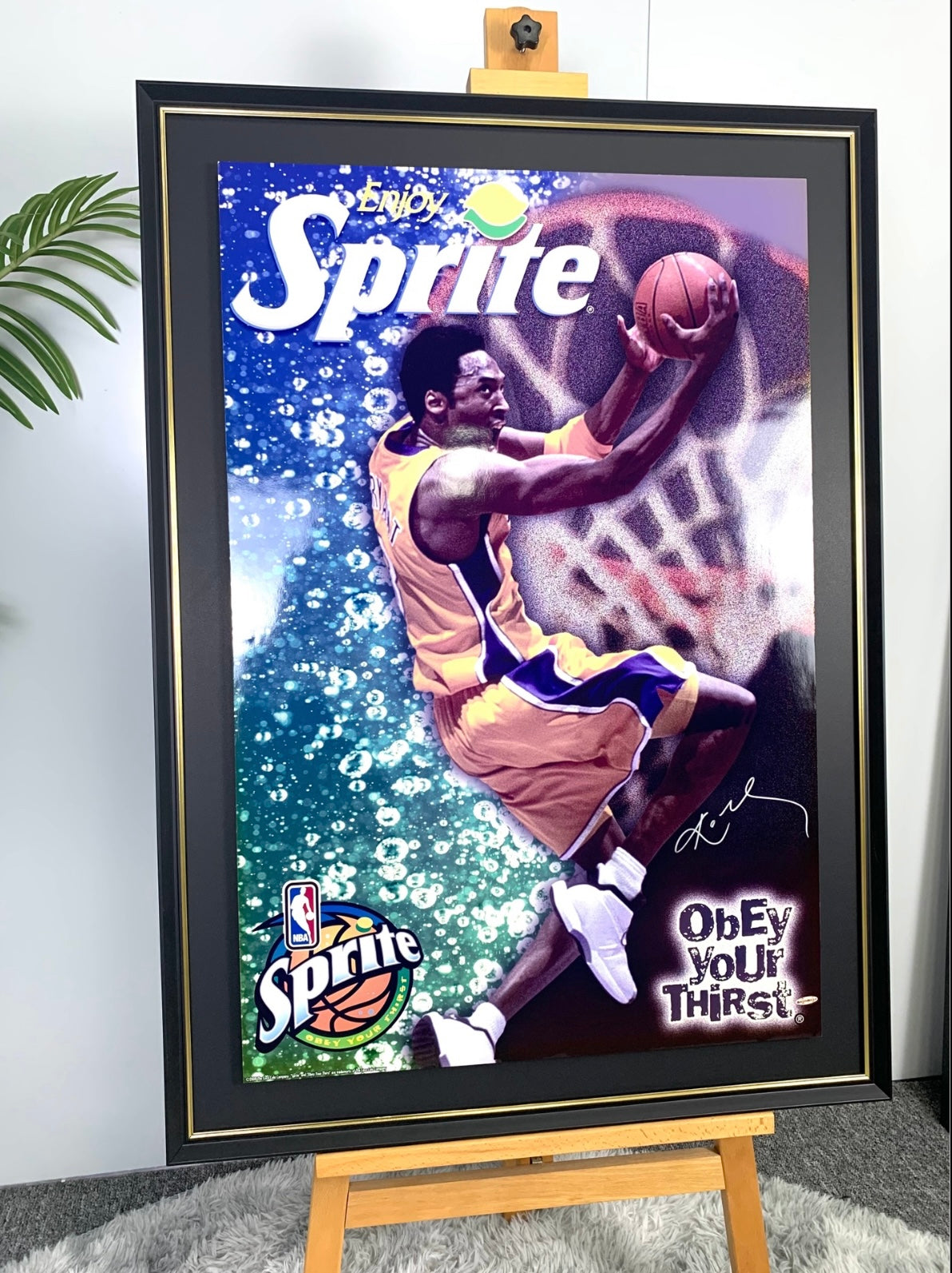 Kobe Bryant Poster with Personalized Custom Design Framed 000059