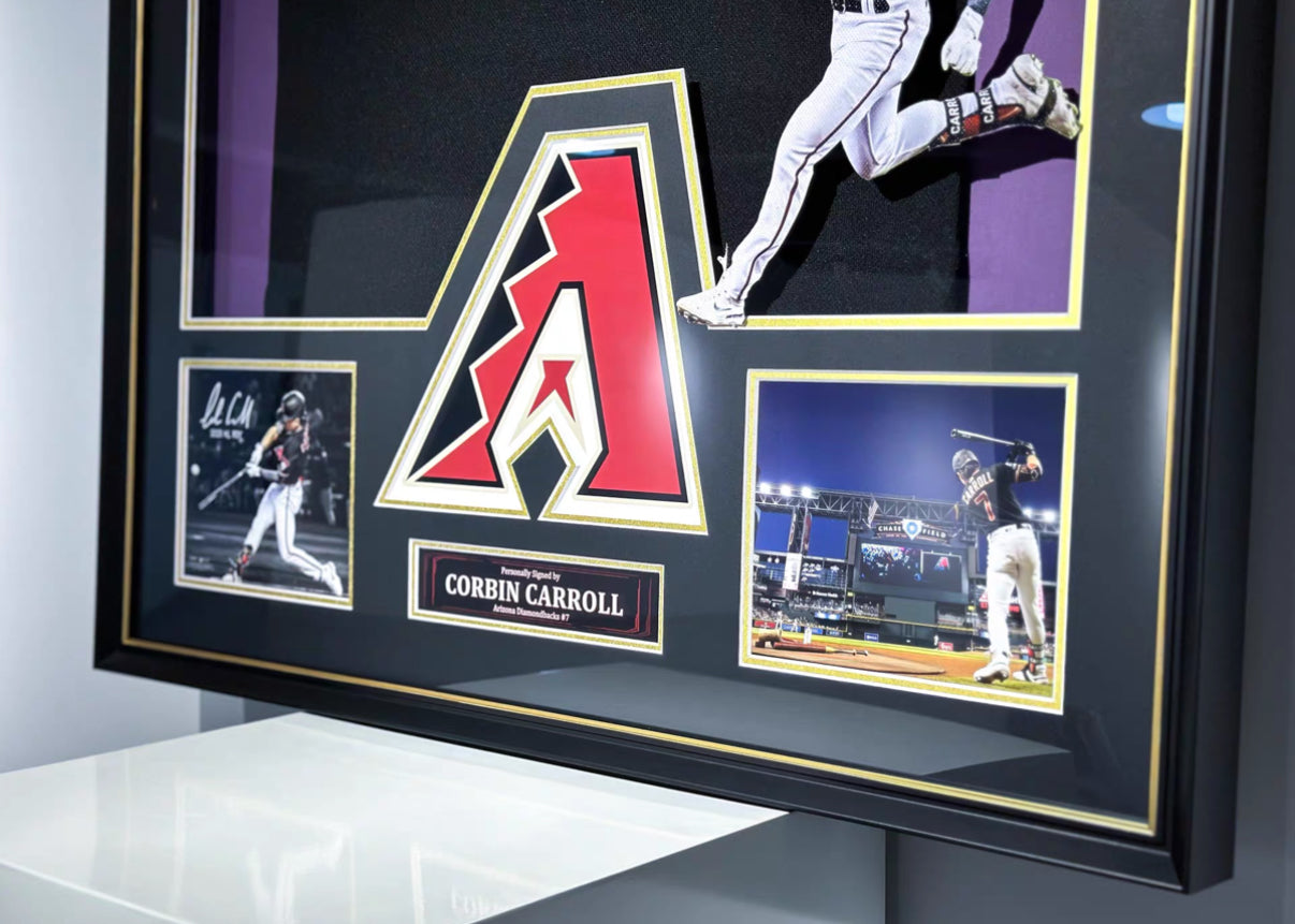 Arizona Diamondbacks CARROLL baseball uniform Autographed Jersey with Personalized Custom Design Framed 000008