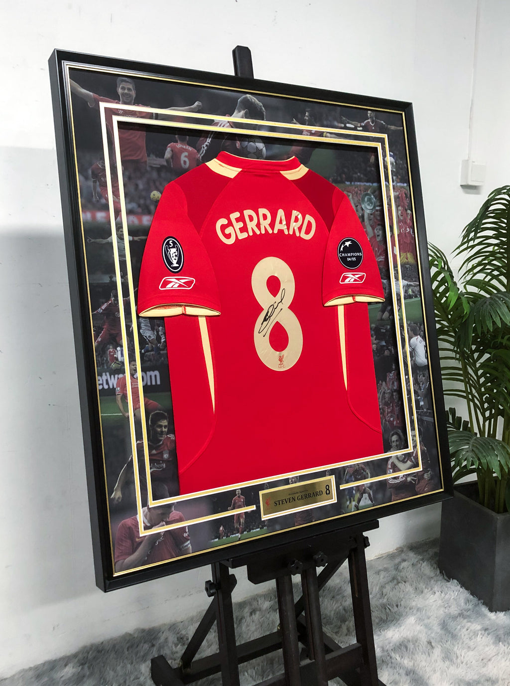 Steven Gerrard Liverpool FC Jersey Framing  00056