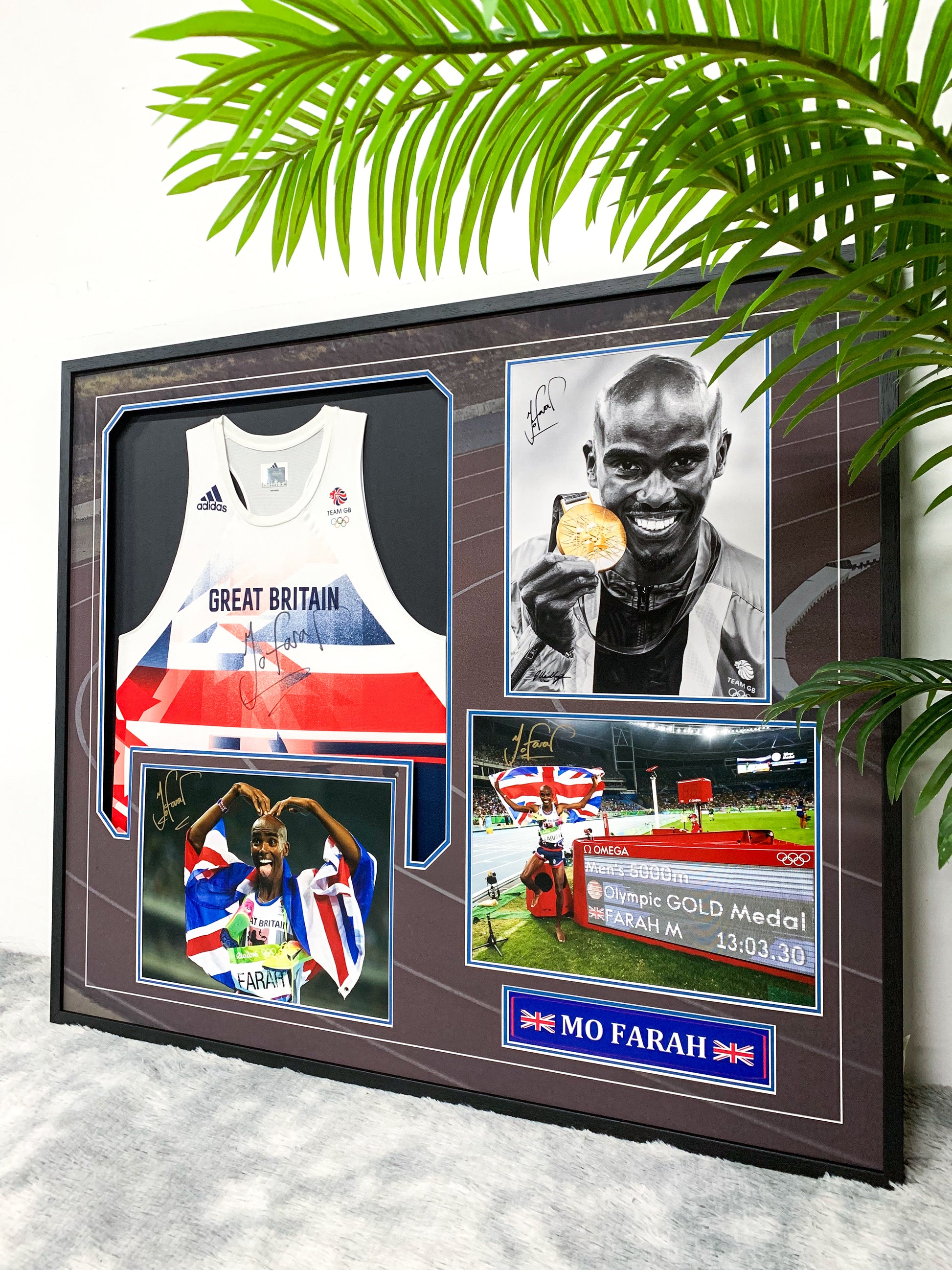 MO FARAH Sentimental Item with Personalized Custom Design Framed 00069