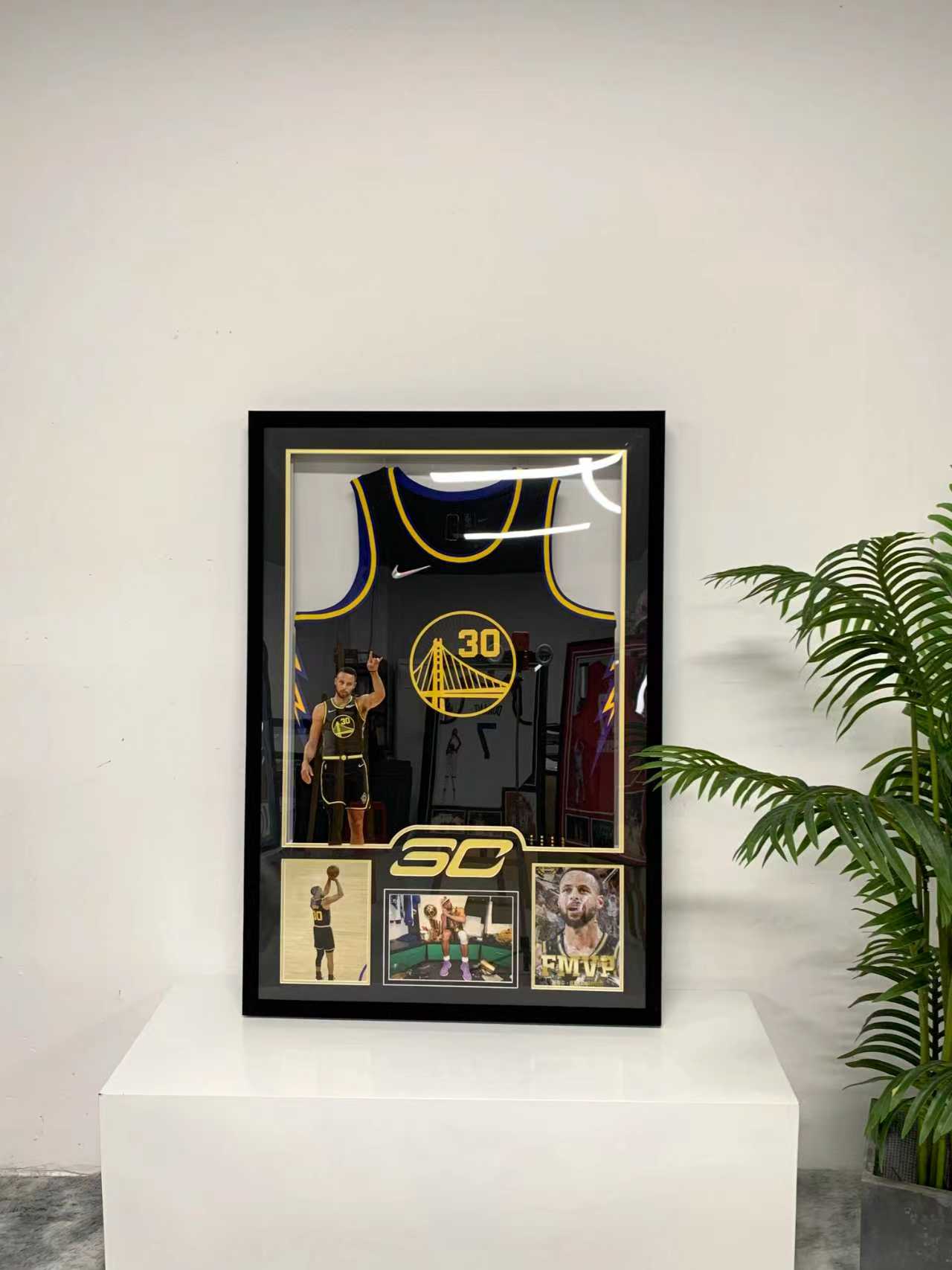 Stephen Curry Golden State Warriors Jersey Framing 00078