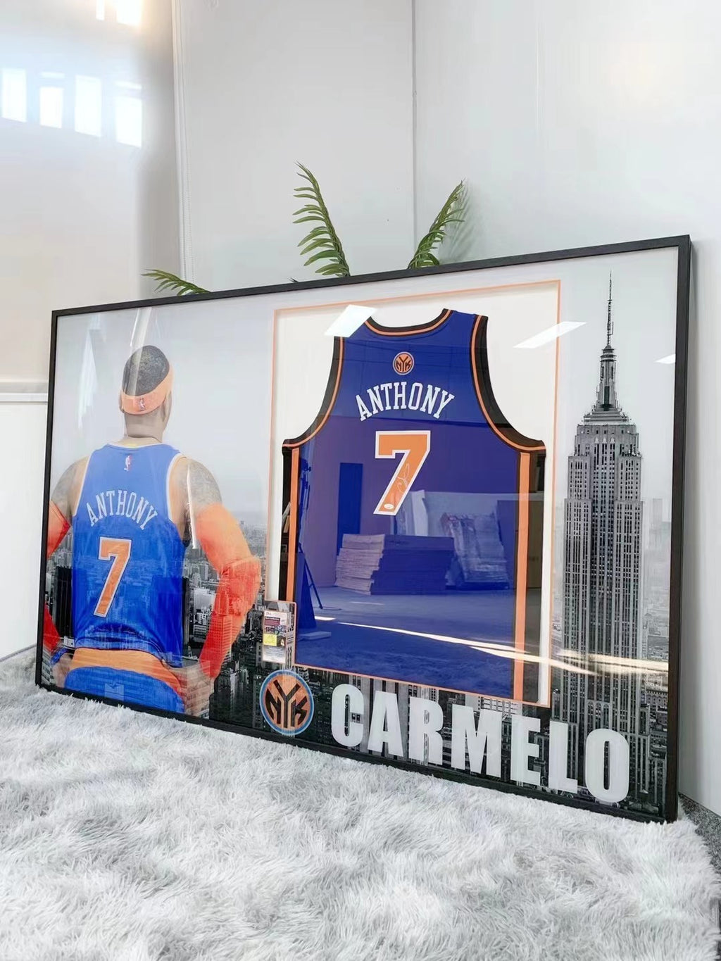 Carmelo Anthony New York Knicks Jersey Framing 000087